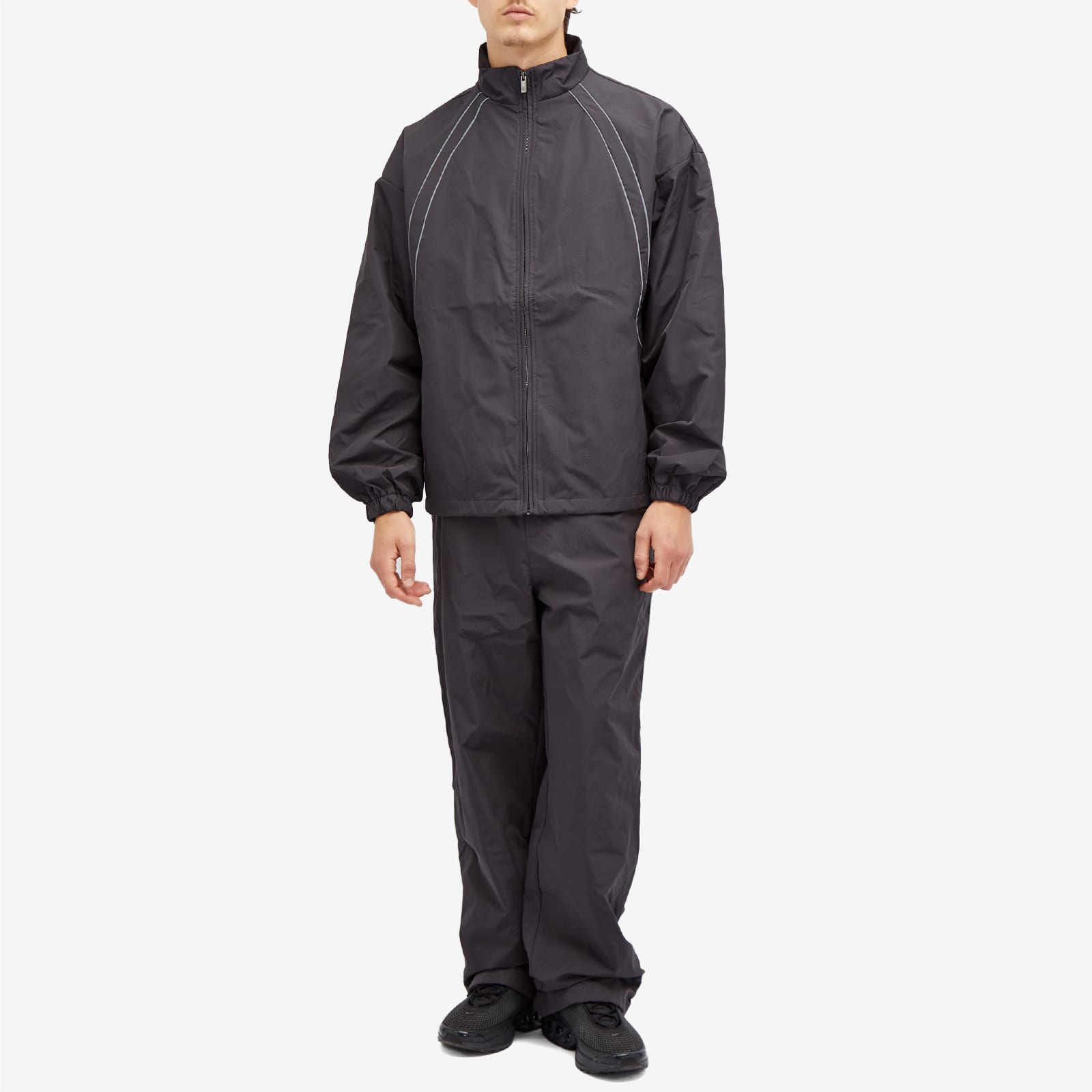 Daily Paper Taye Logo Track Jacket Obsidian Black END. (US)