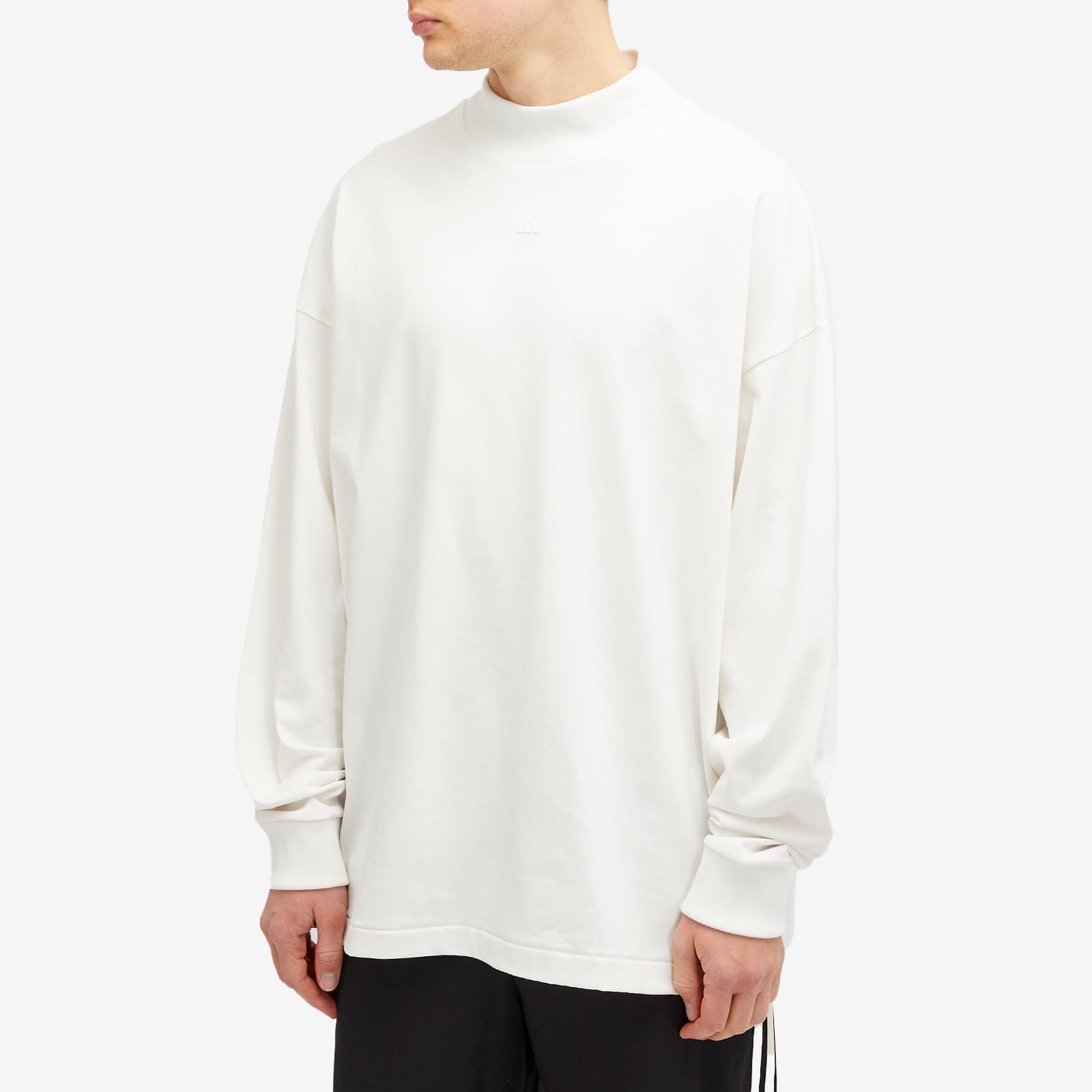 Adidas Basketball LongSleeve TShirt Cloud White, Black & Red END. (US)