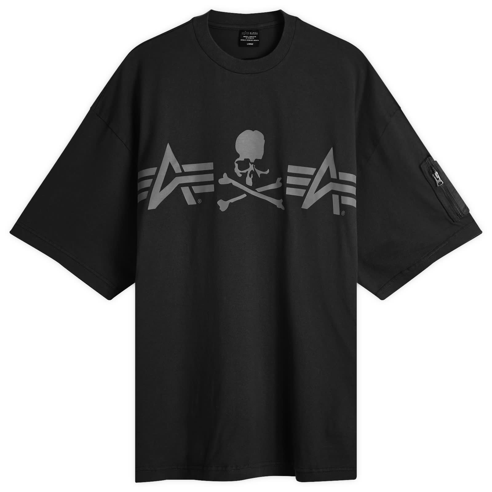 MASTERMIND WORLD x Alpha Industries Pocket TShirt Black END. (GB)