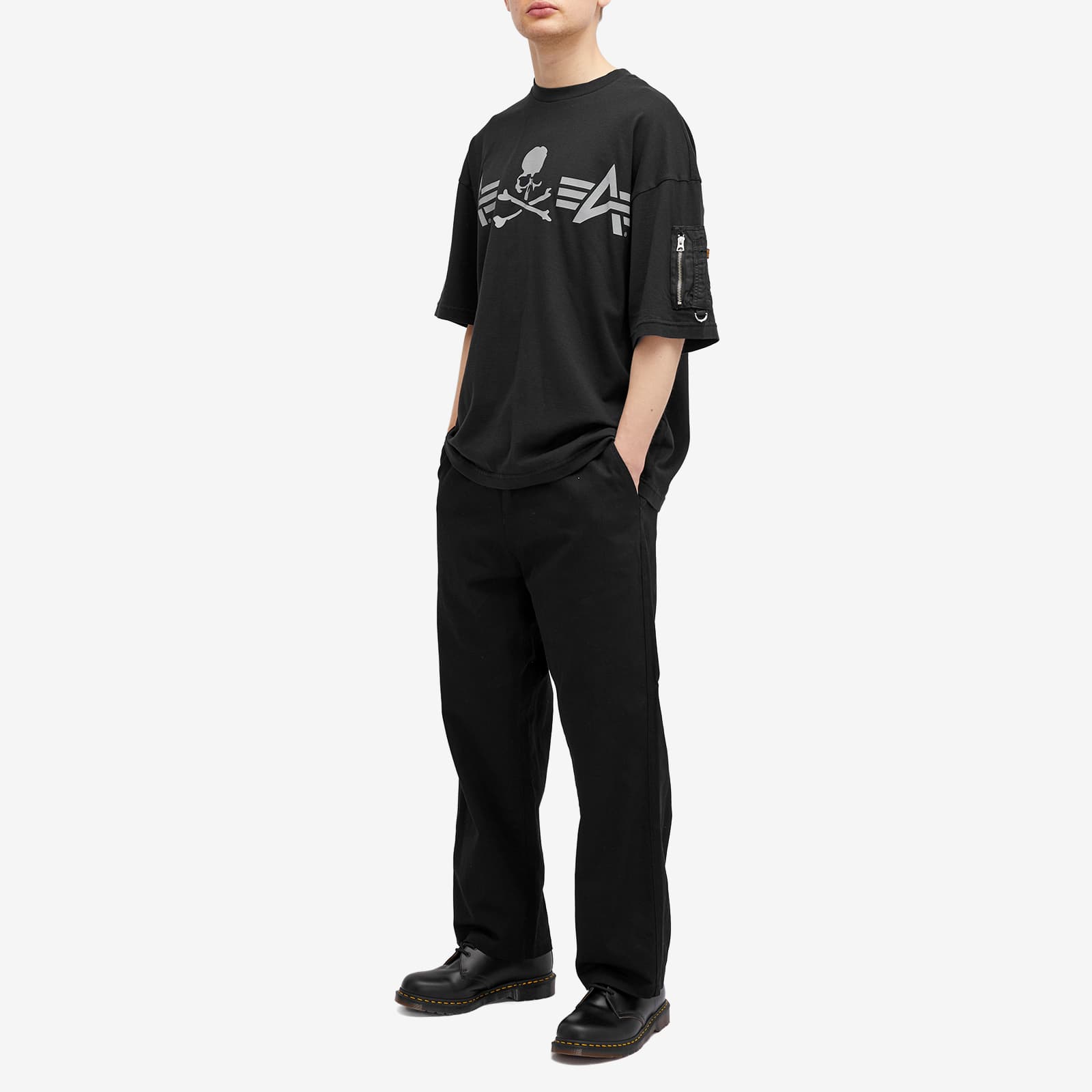 MASTERMIND WORLD x Alpha Industries Pocket TShirt Black END. (GB)