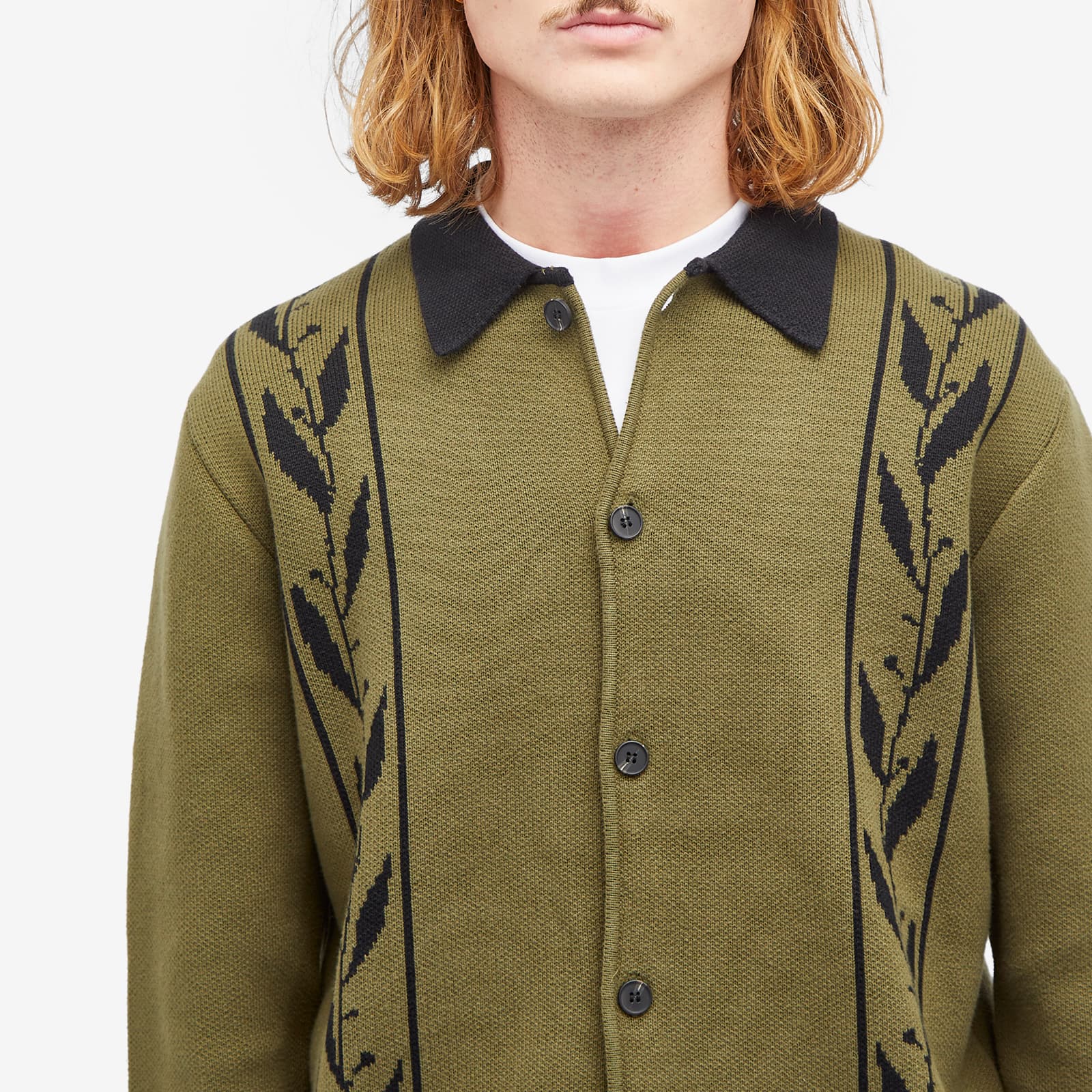 Service Works Olive Branch Button Up Cardigan Olive END. (US)