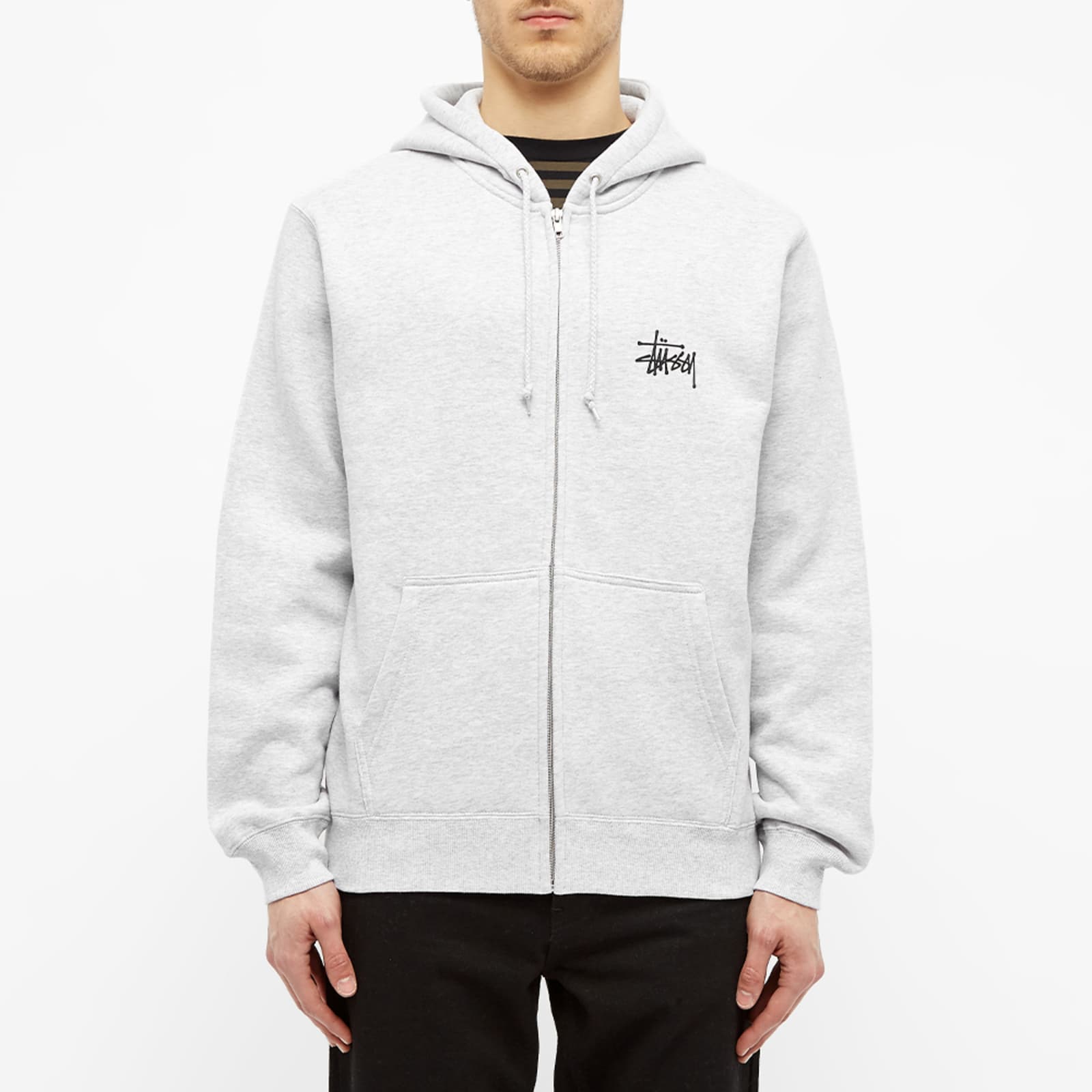Stüssy - Men's Big & Meaty Zip Hood - (Ash Heather)