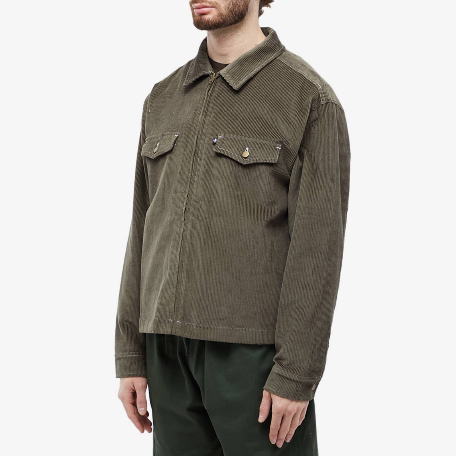 PassPort Cord Zip Jacket Dark Olive END.