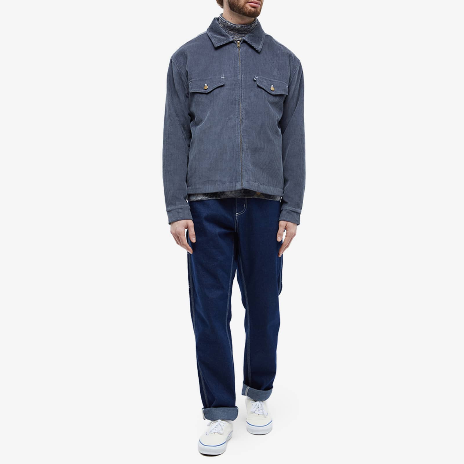 PassPort Cord Zip Jacket Navy END.