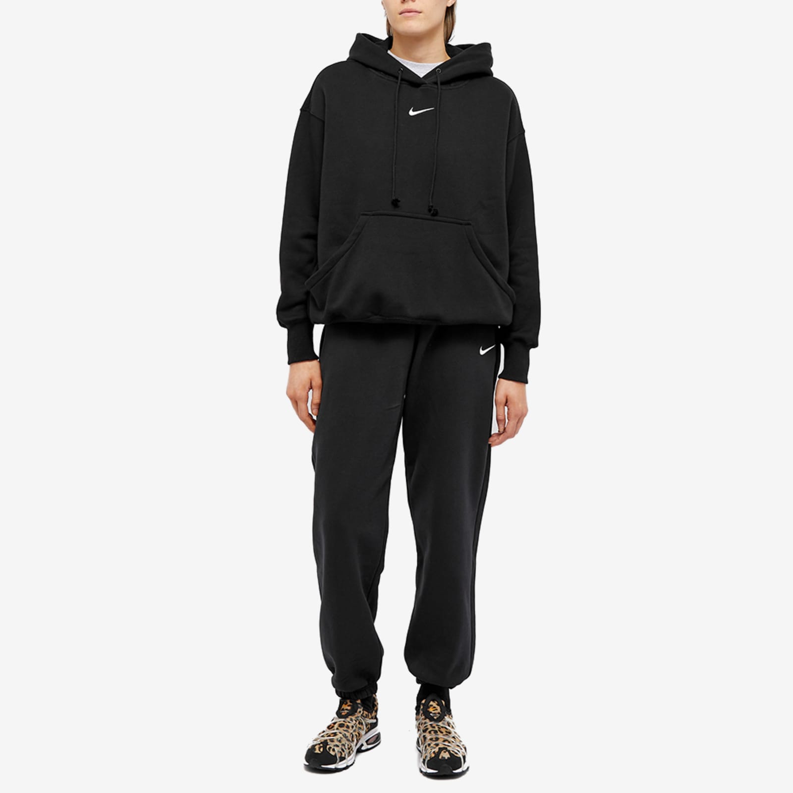 Nike Phoenix Fleece Hoodie - Black & Sail