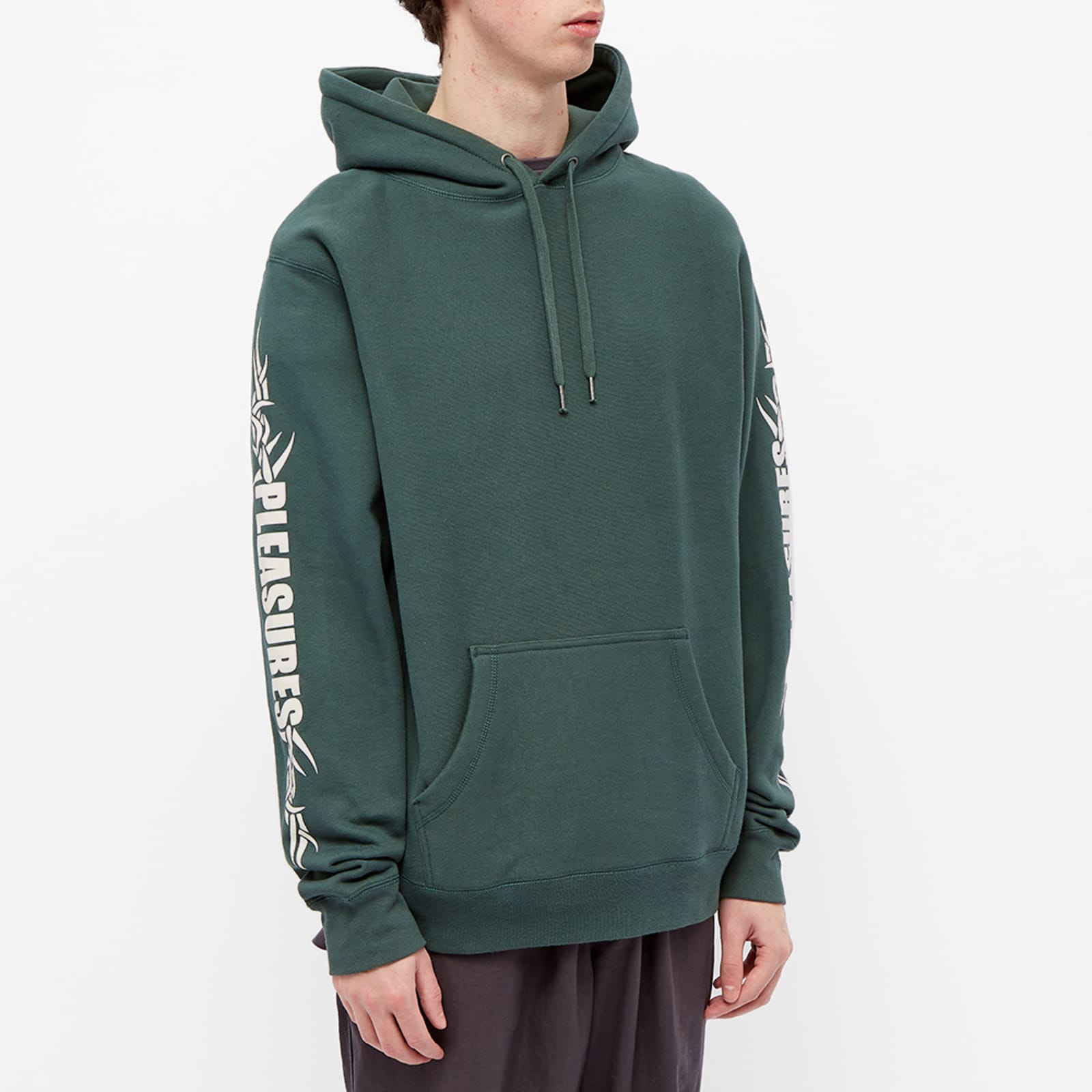 PLEASURES Razor Logo Hoodie - Green