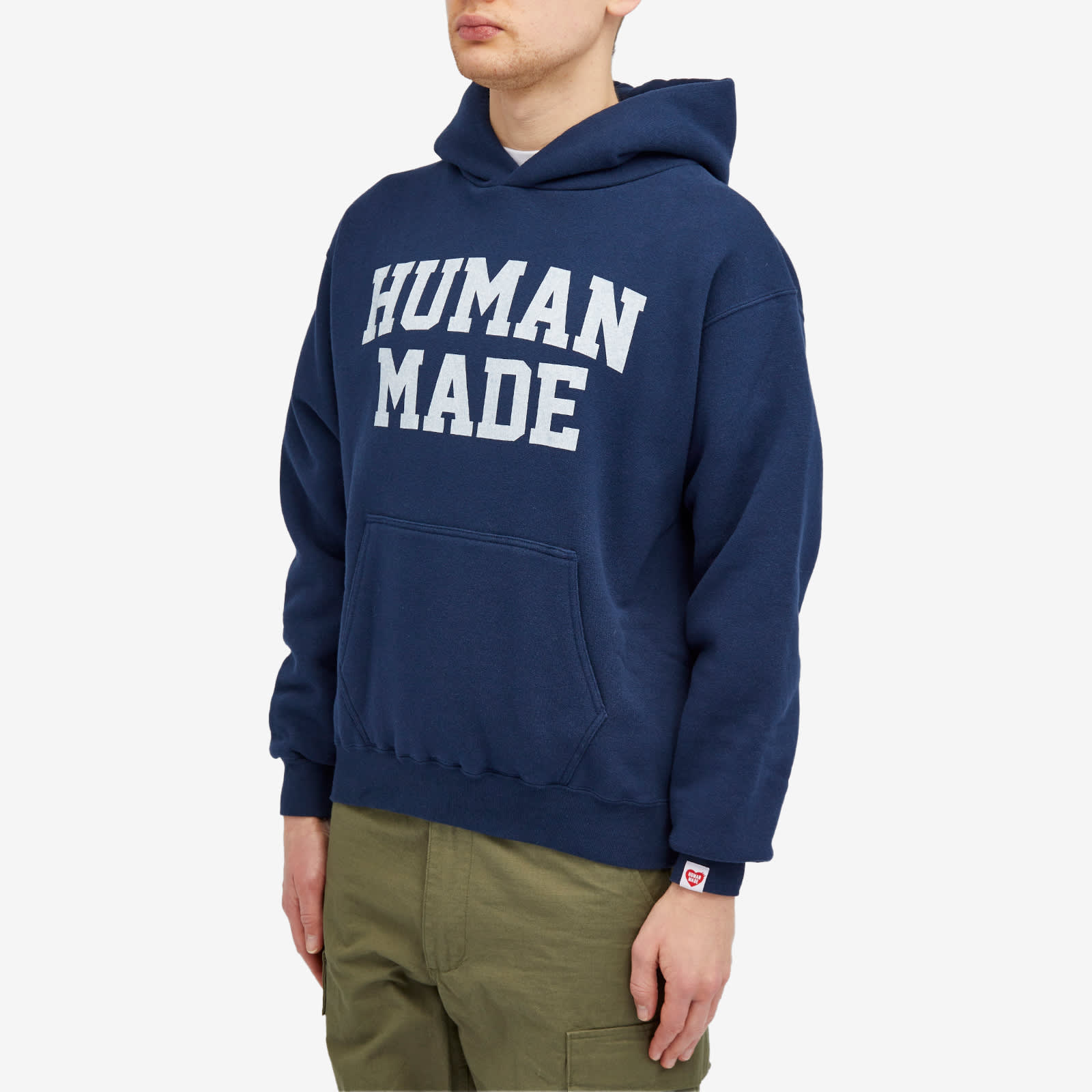 Human Made Logo Hoodie - Navy