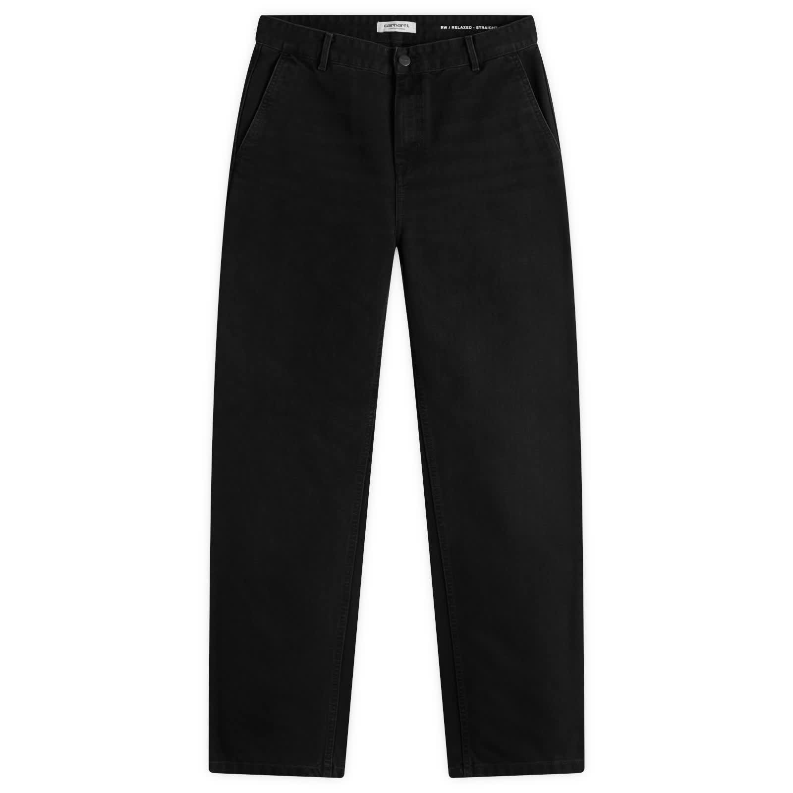 Carhartt WIP Pierce Straight Pant - Black, Stone Canvas