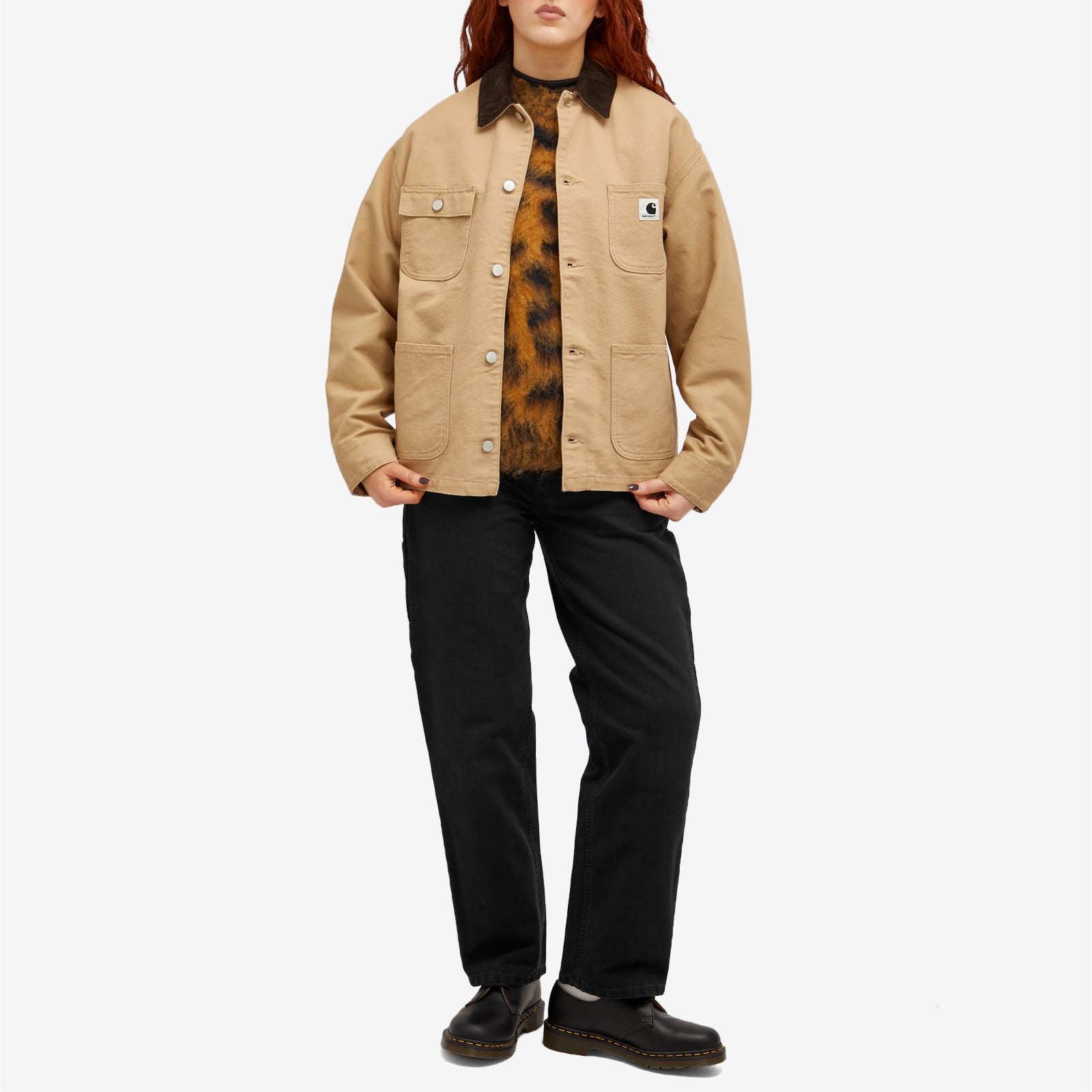 Carhartt WIP Pierce Straight Pant - Black, Stone Canvas