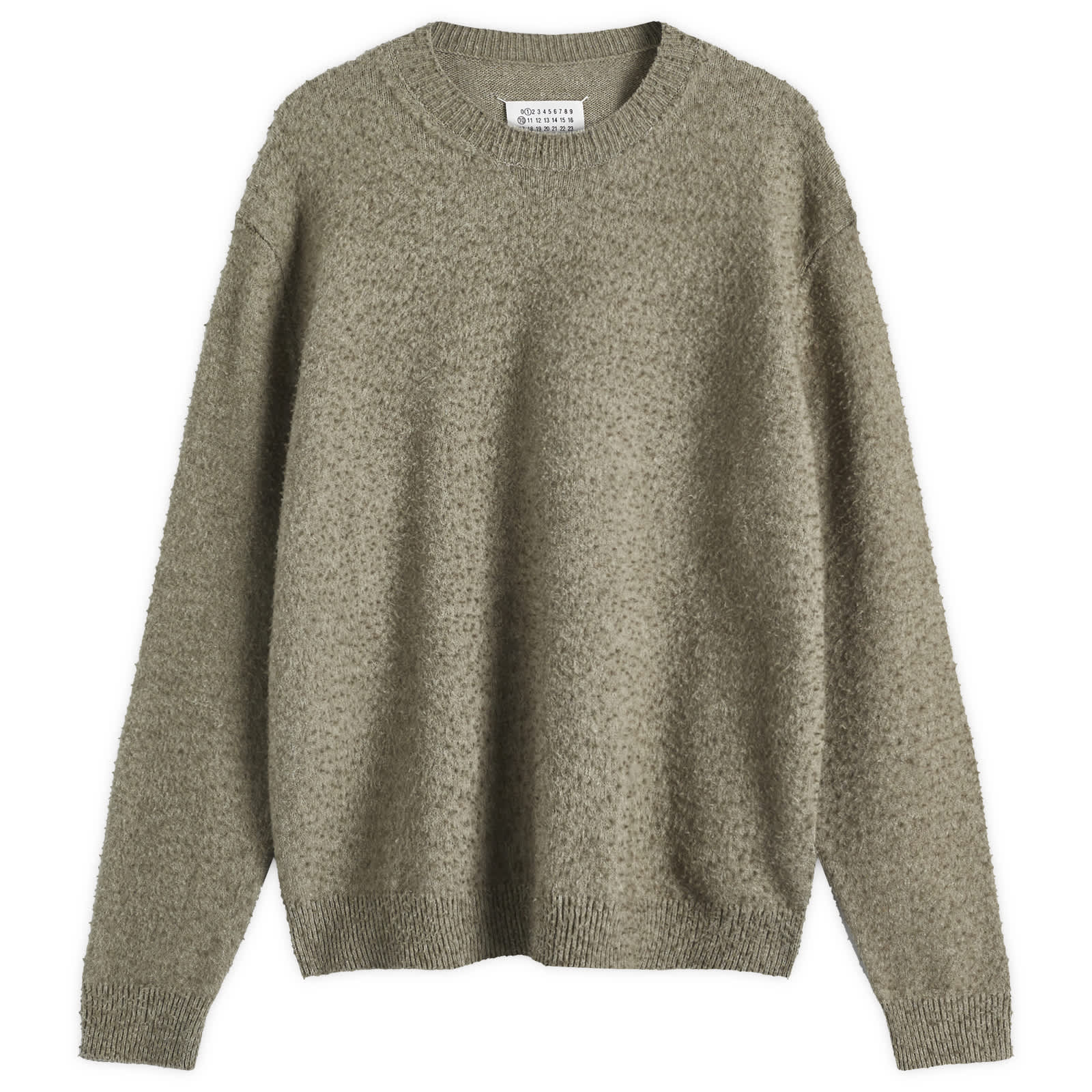 Maison Margiela Wool Cotton Crewneck Knit - Sage Green