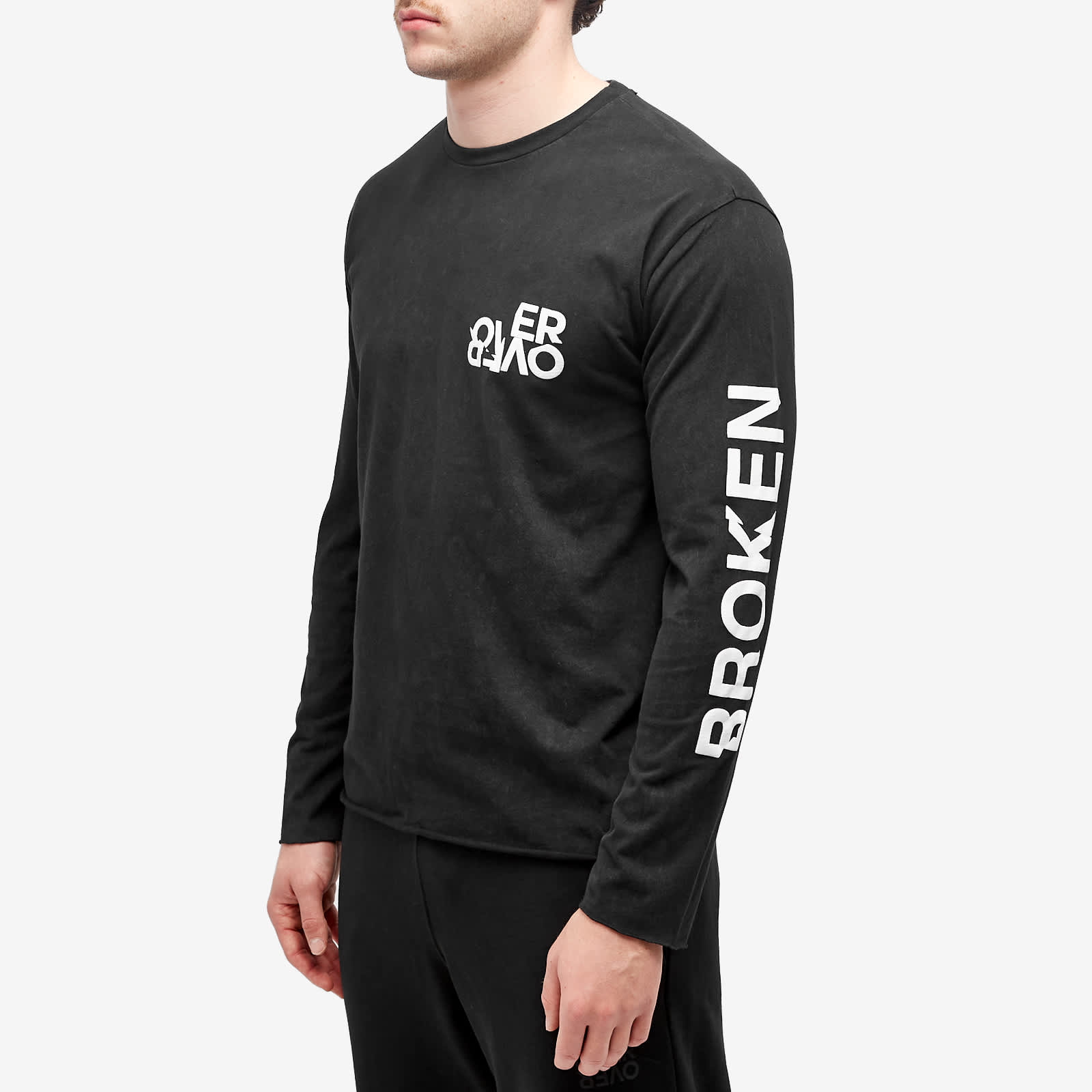Over Over Long Sleeve Easy T-Shirt Black | END.