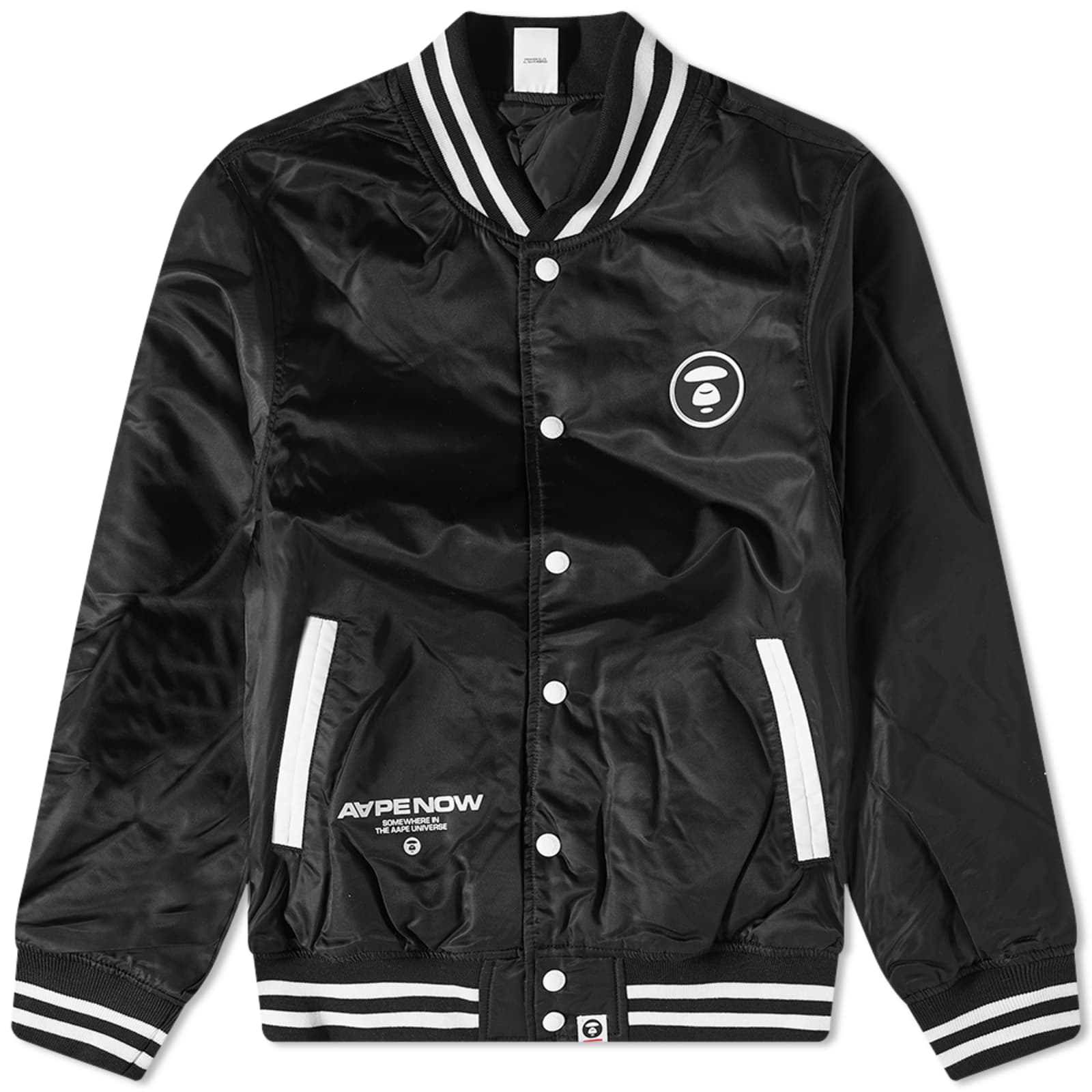 AAPE AAPE Now Baseball Jacket Black END.