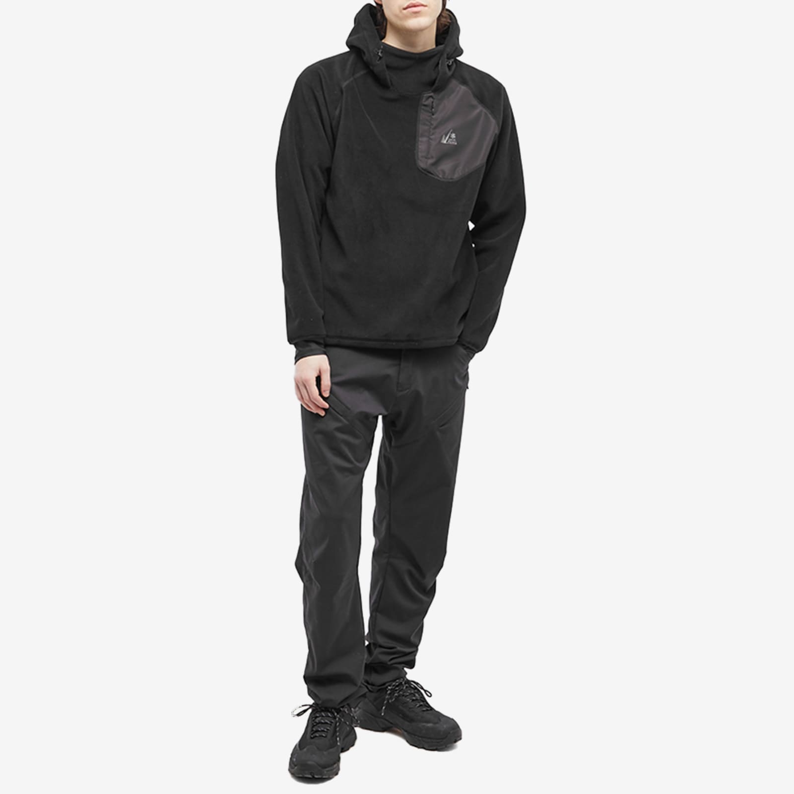 Snow Peak x Mountain Of Moods Fleece Balaclava Hoodie Black END.