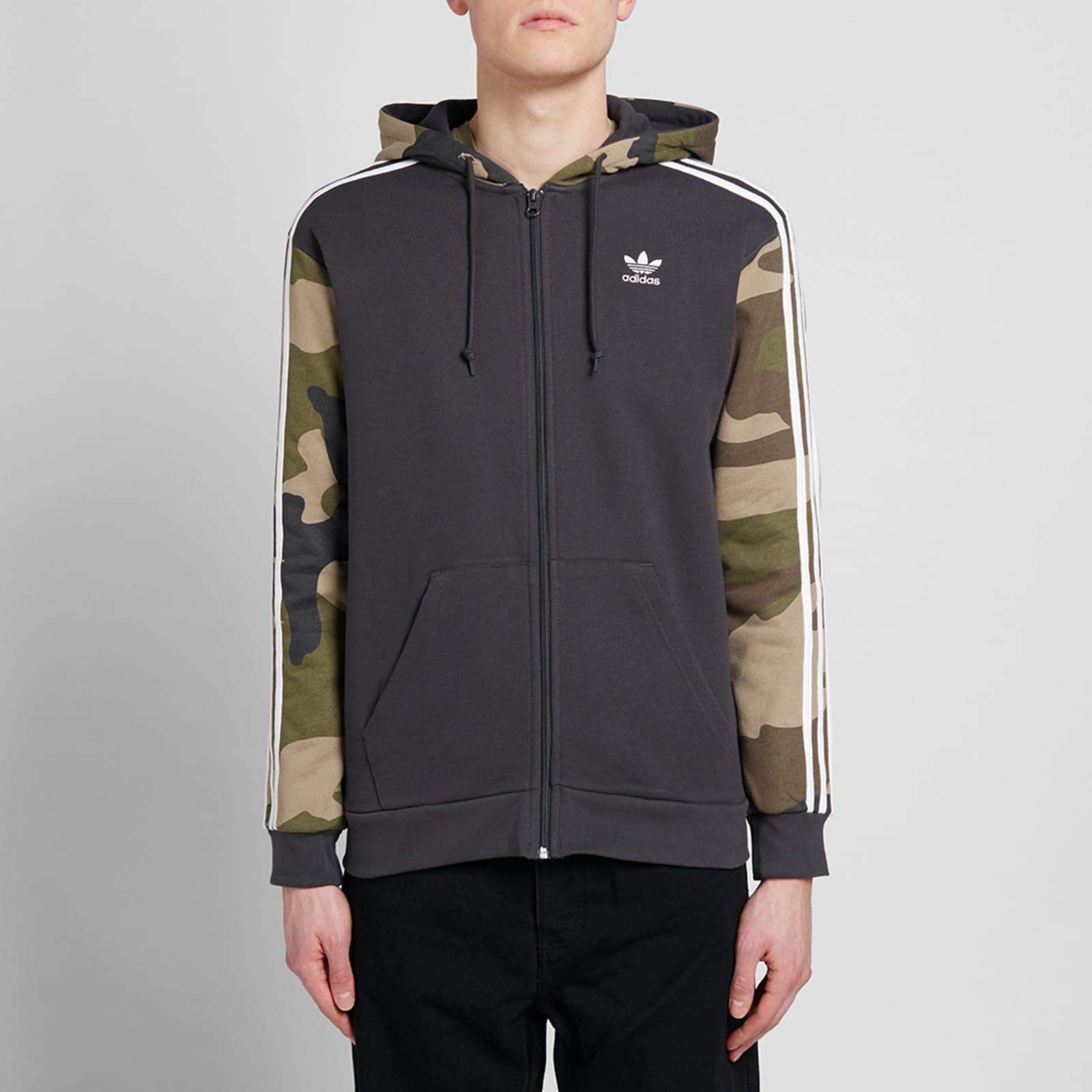 Adidas Camo Full Zip Hoody Utility Black & Camo END. (US)