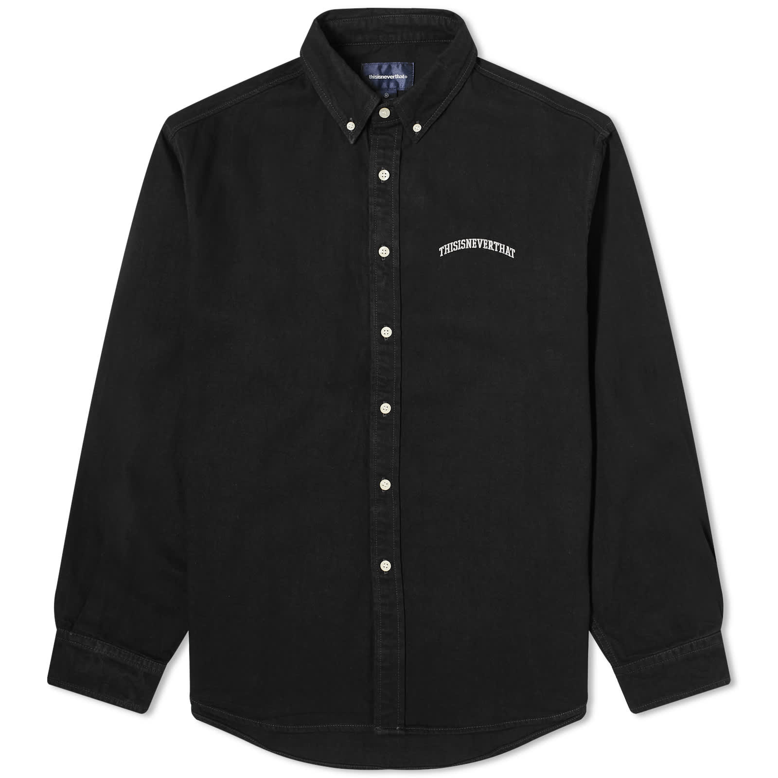 Thisisneverthat Washed Denim Shirt Black END GB jumpsuits-overalls