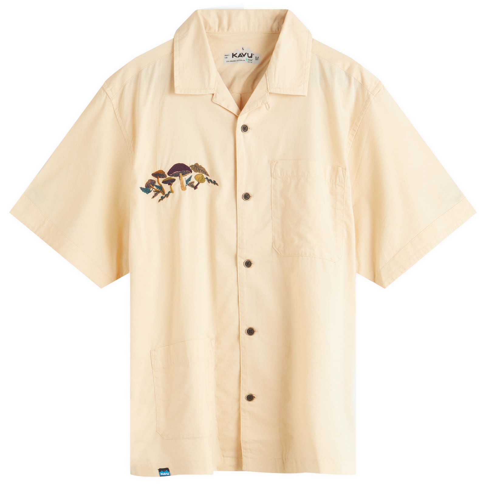 KAVU Bay Beach Camp Collar Vacation Shirt - Sandshell