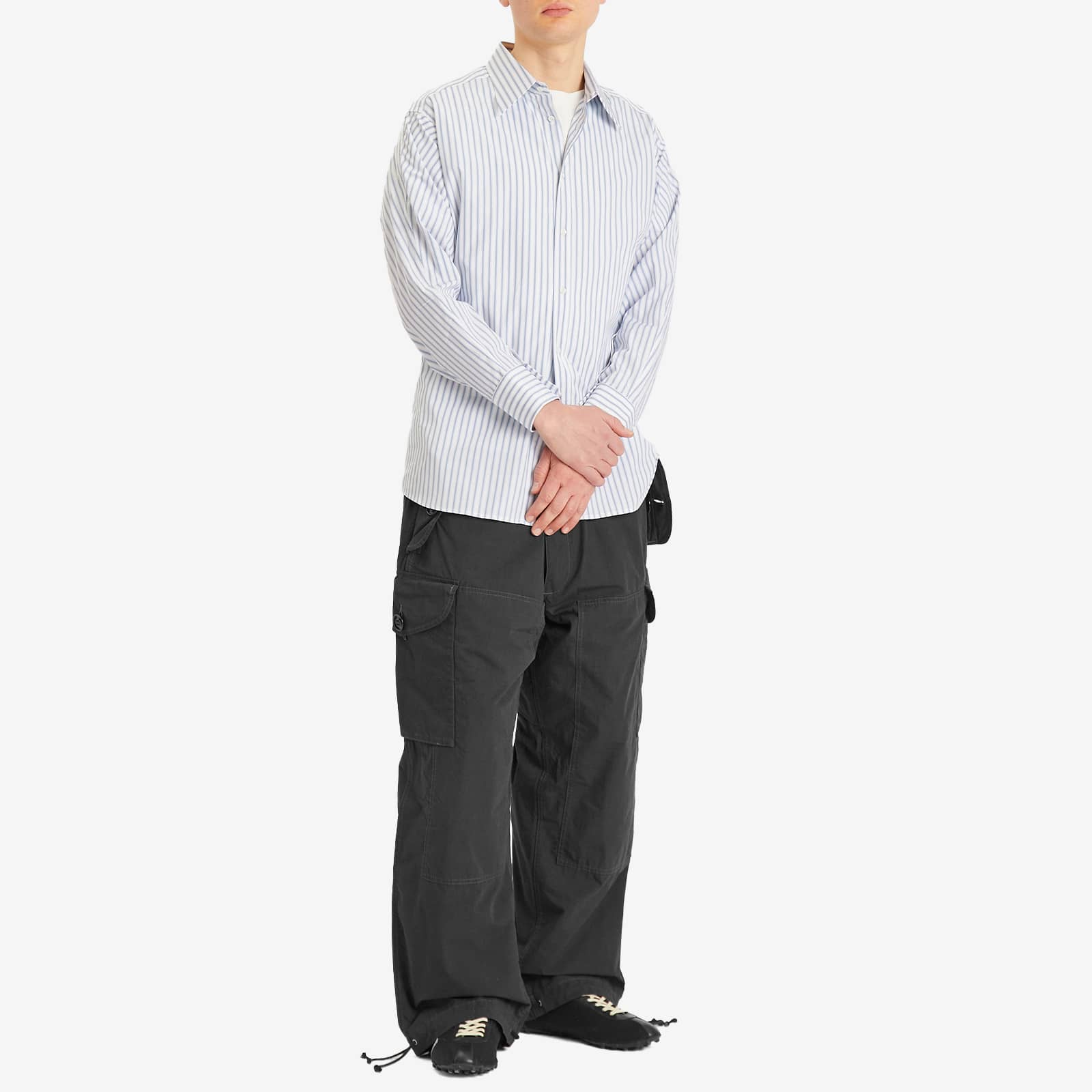 Maison Margiela Long Sleeve Stripe Shirt - White & Grey