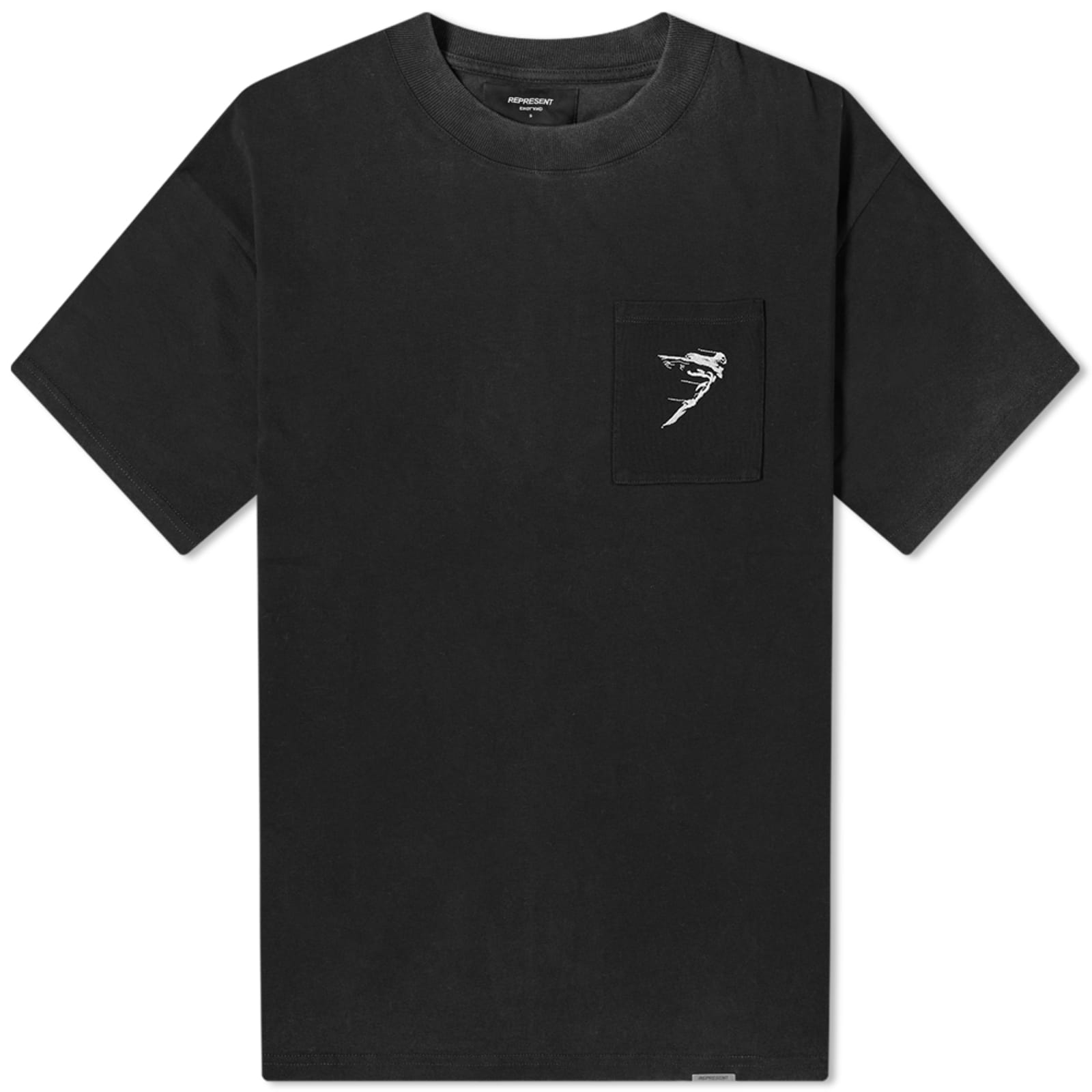Represent Fallen Spirit Trophy Pocket T-Shirt Vintage Black | END. (GB)