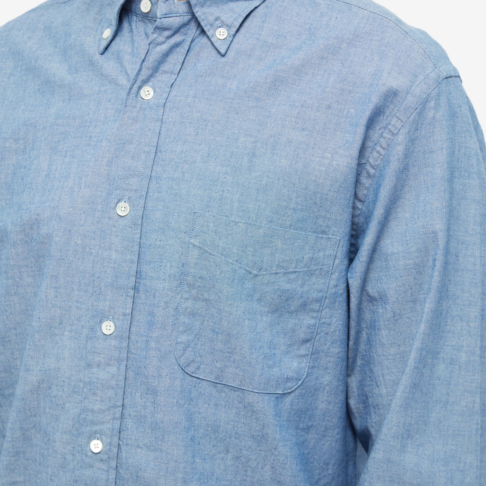 Beams Plus Button Down Chambray Shirt Chambray END.