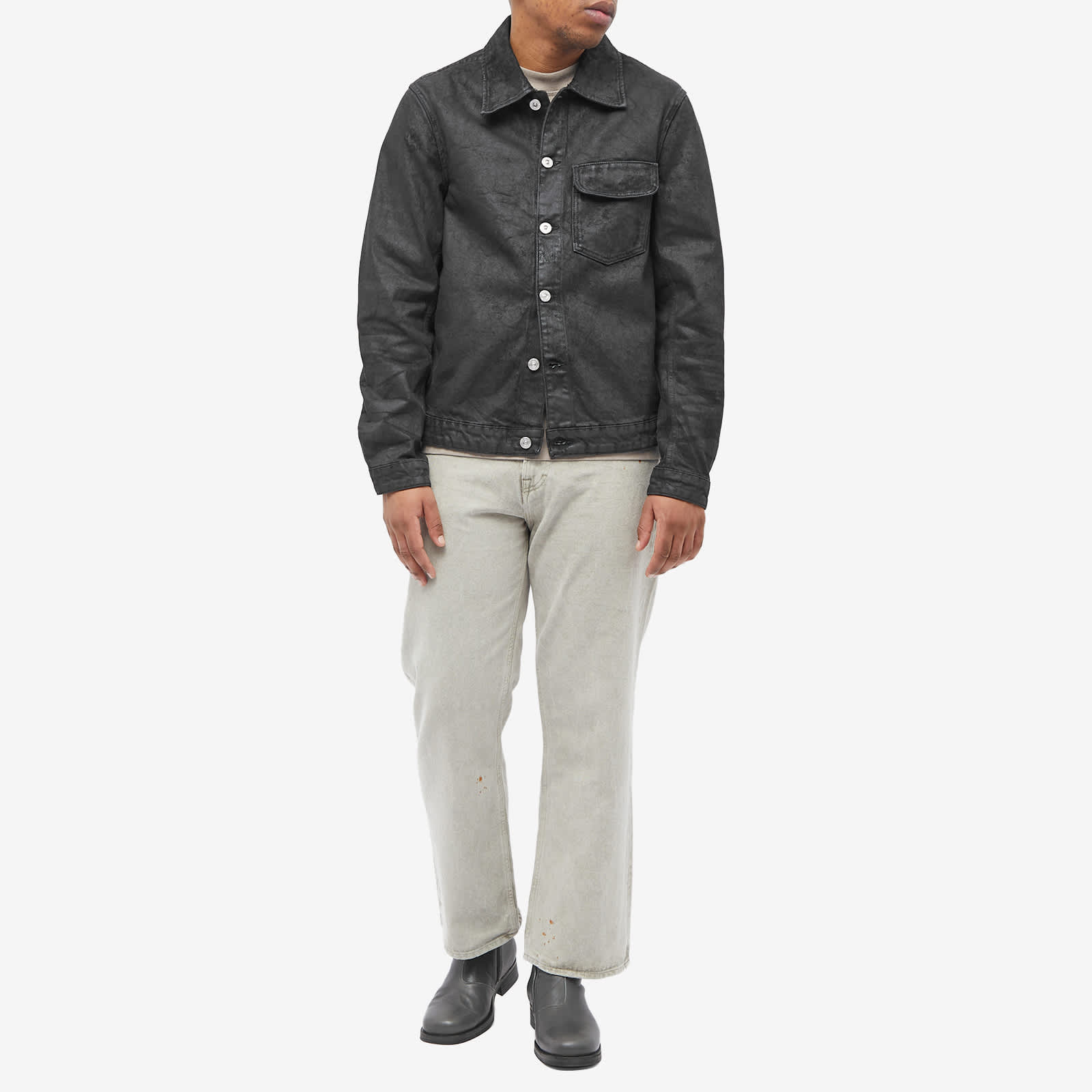 Our Legacy Rebirth Waxed Denim Jacket Waxed Black Denim END. (US)