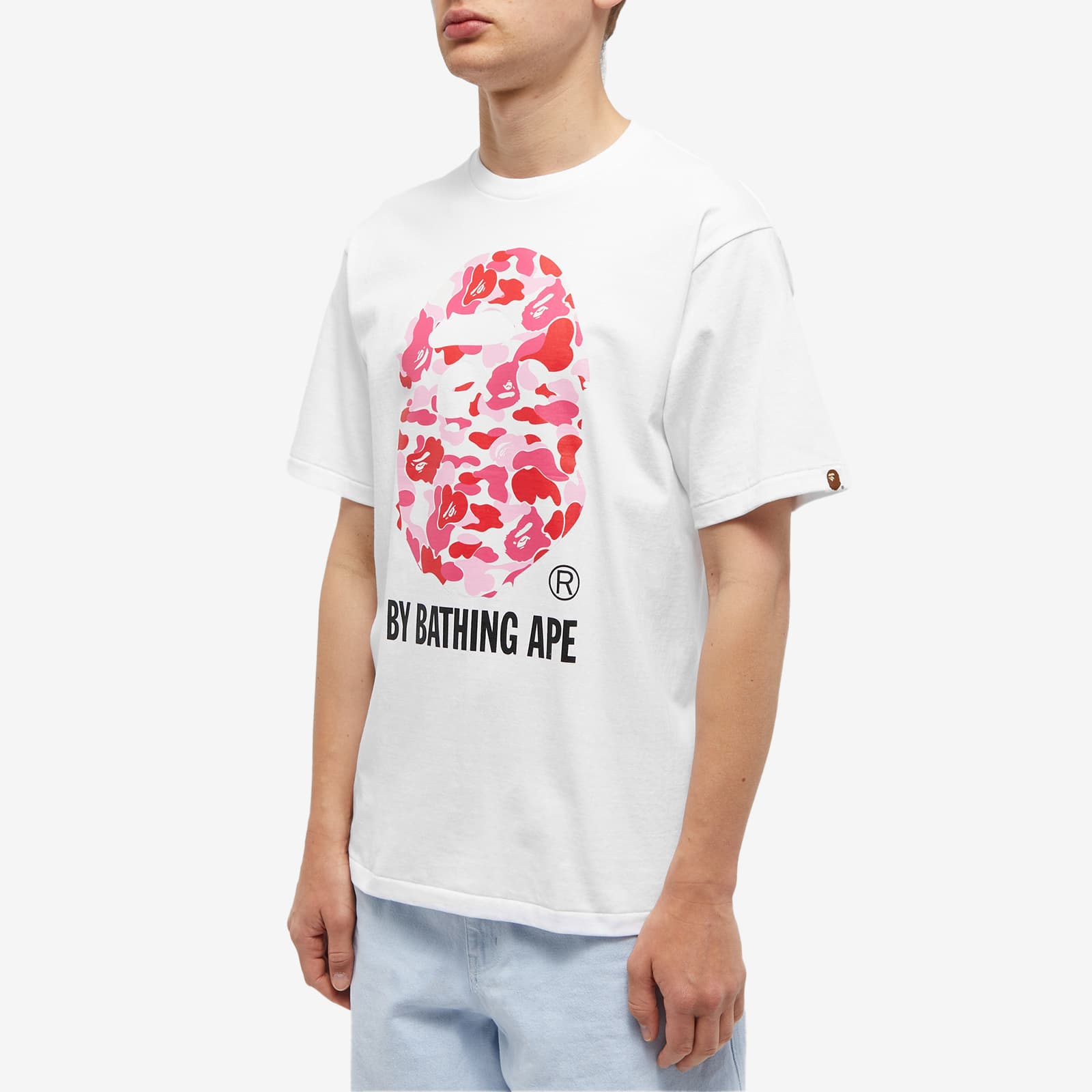 A Bathing Ape ABC Camo By Bathing Ape TShirt White & Pink END.