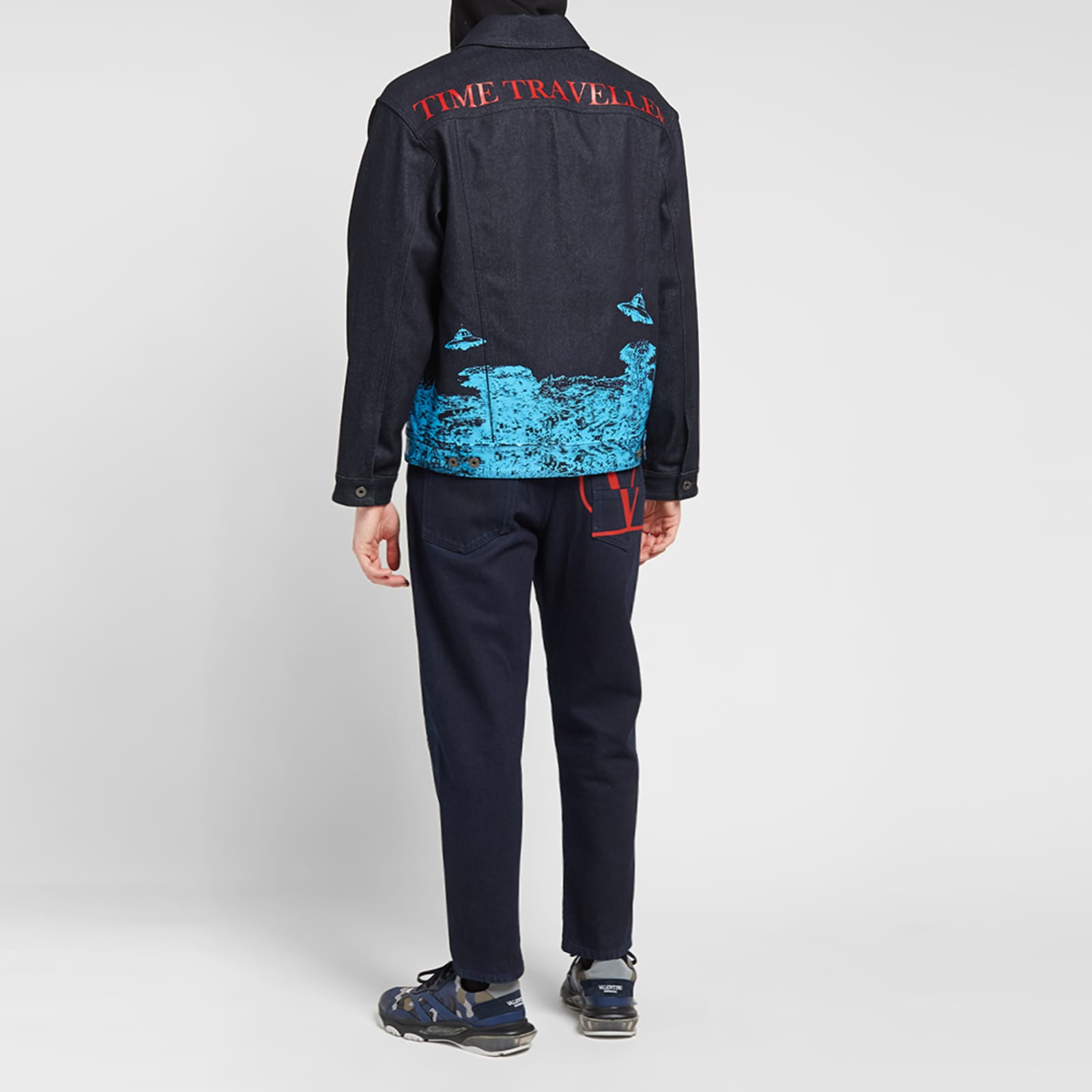 Valentino x Undercover Time Traveller Printed Denim Jacket Indigo