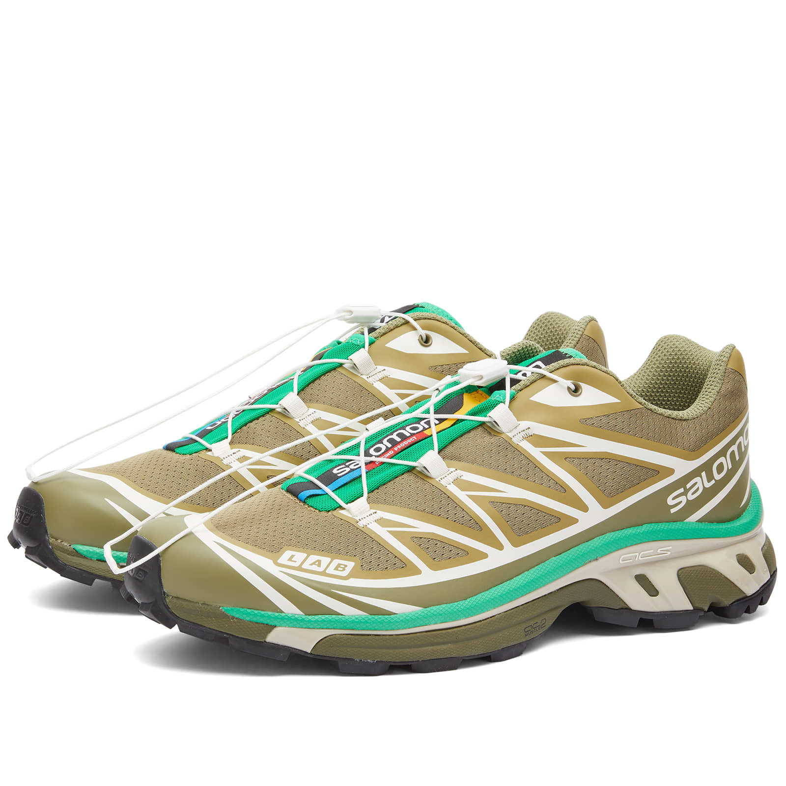 Salomon XT-6 - Dried Herb, Deep Lichen Green & Bright Green