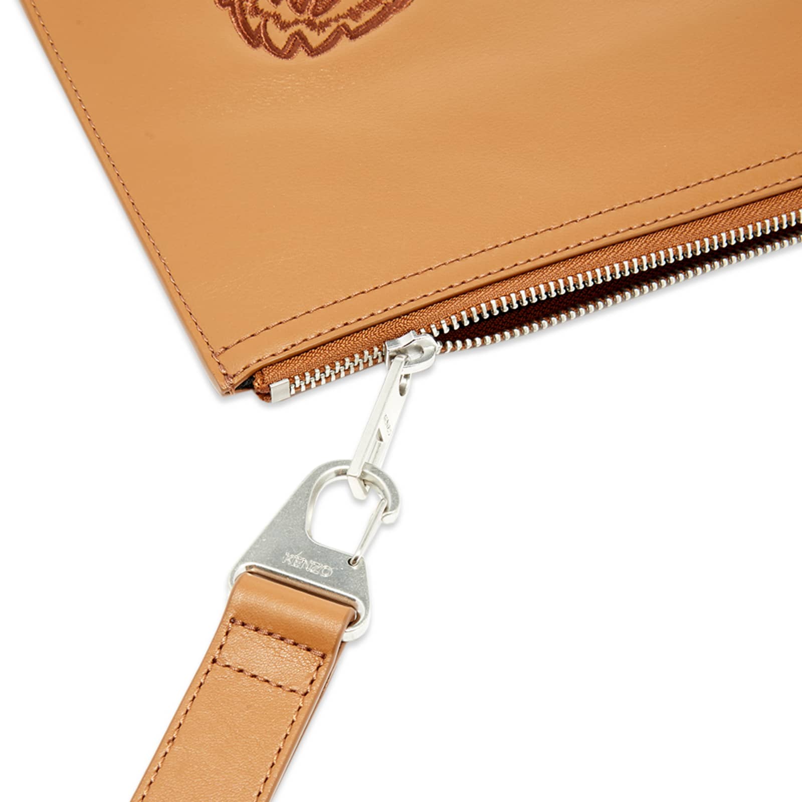 Kenzo Large Leather Tiger Pouch Chestnut END. (US)