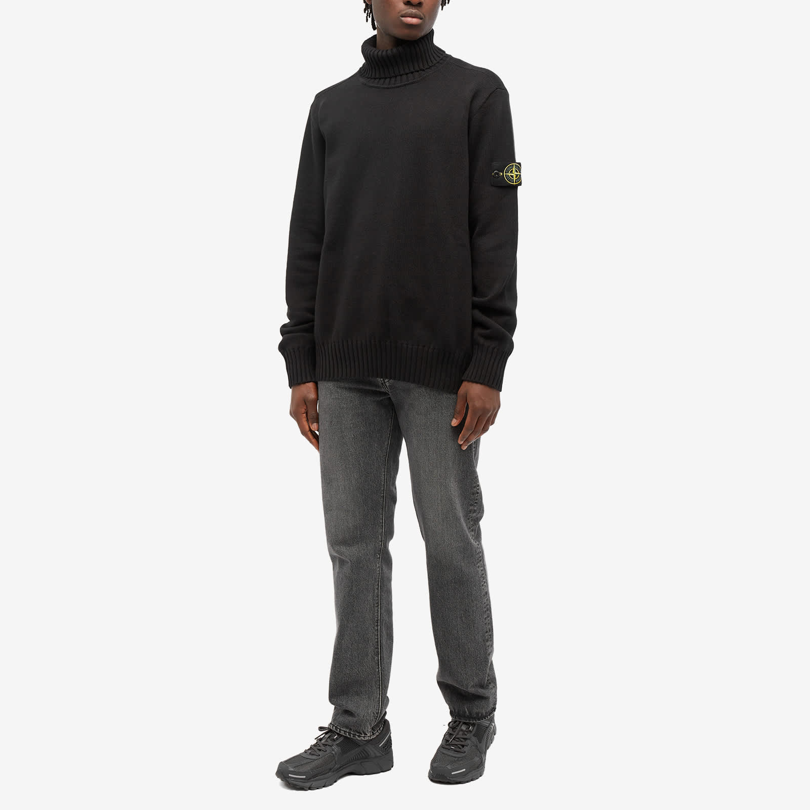Stone Island Turtle Neck Knit Black END Stone Island Turtle Neck Knit Black END