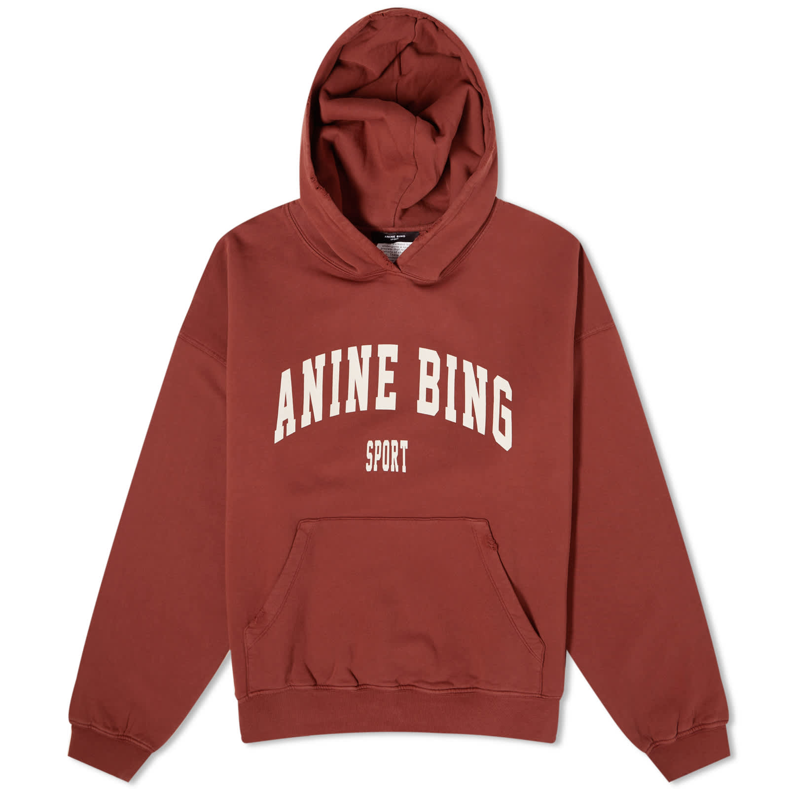 Anine Bing Harvey Sweatshirt Burgundy END.