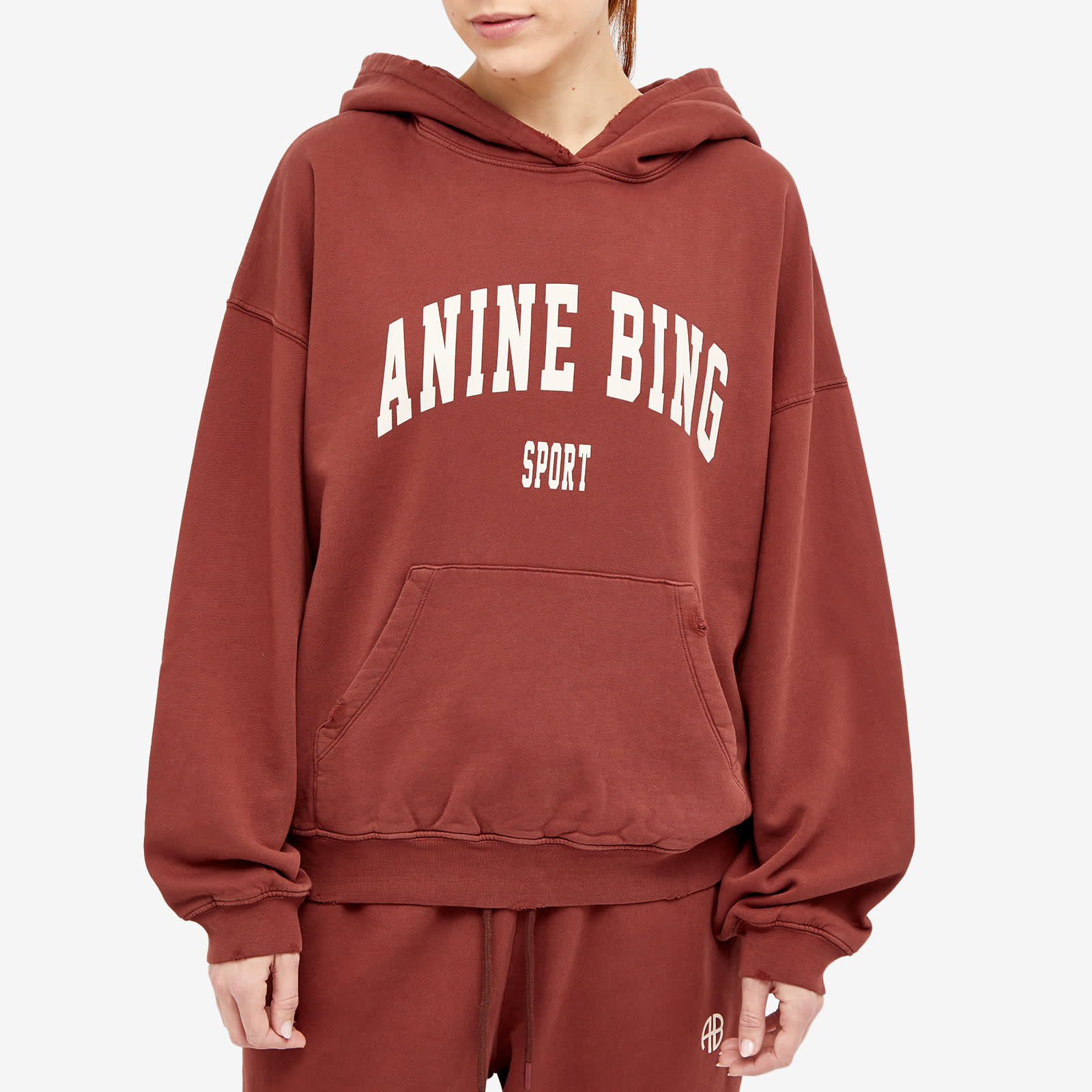 Anine Bing Harvey Sweatshirt Burgundy END.