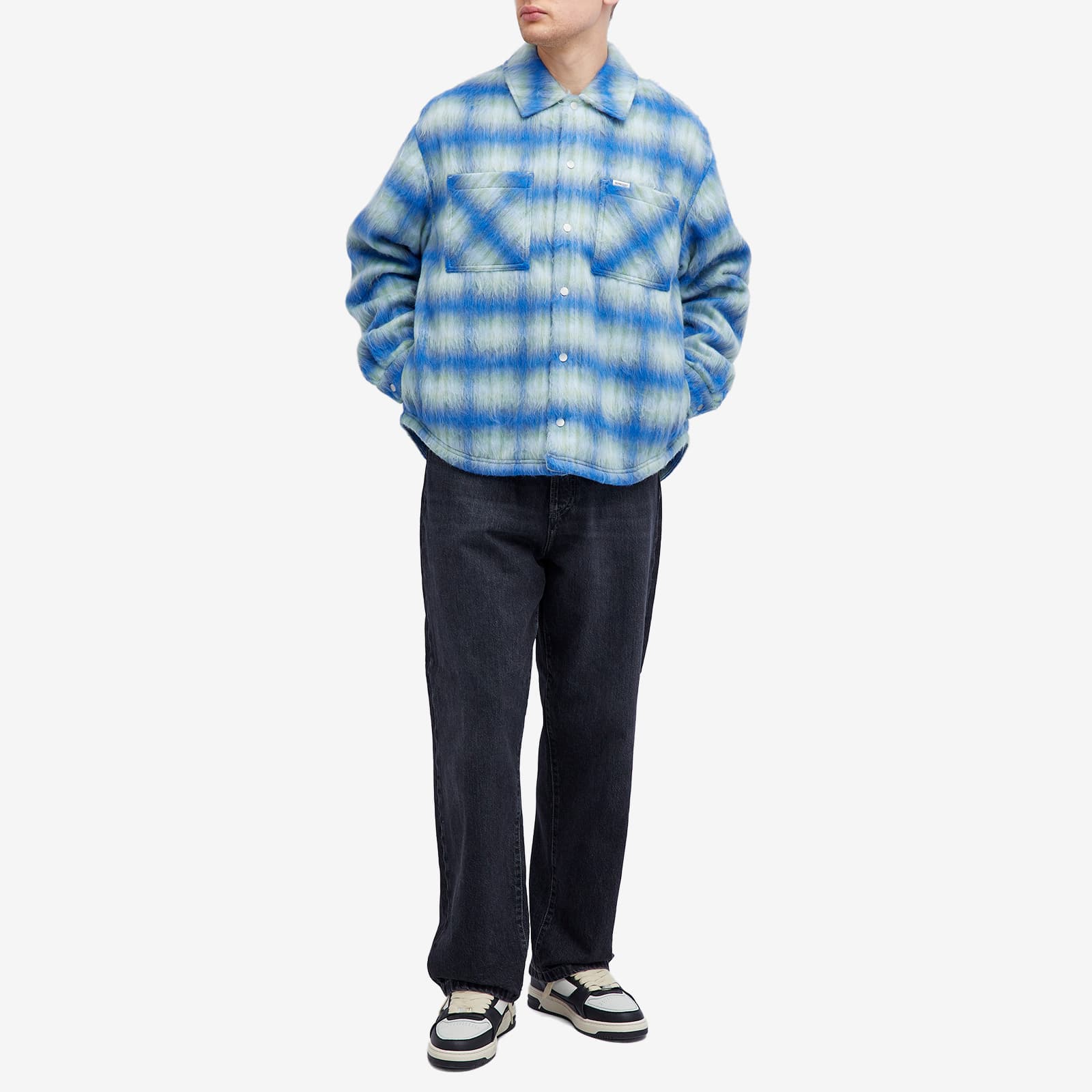 Represent Textured Overshirt Electric Blue END. (US)