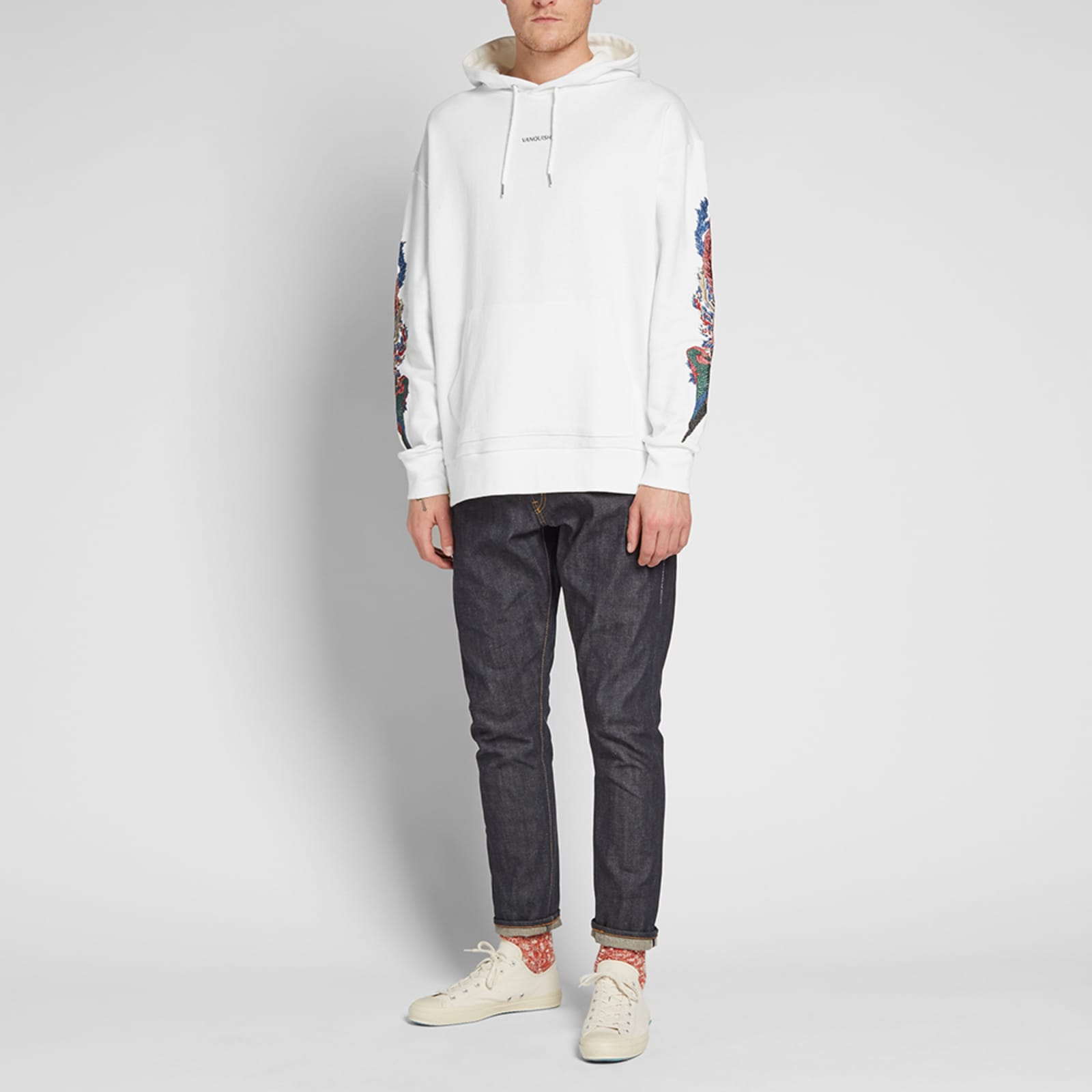 Vanquish Embroidered Detail Popover Hoody White END.