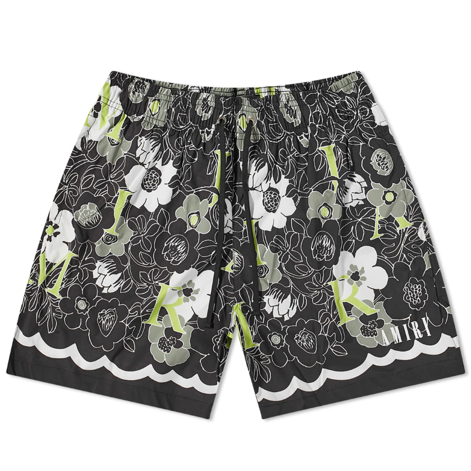 AMIRI Flower Swim Shorts Black END. (GB)