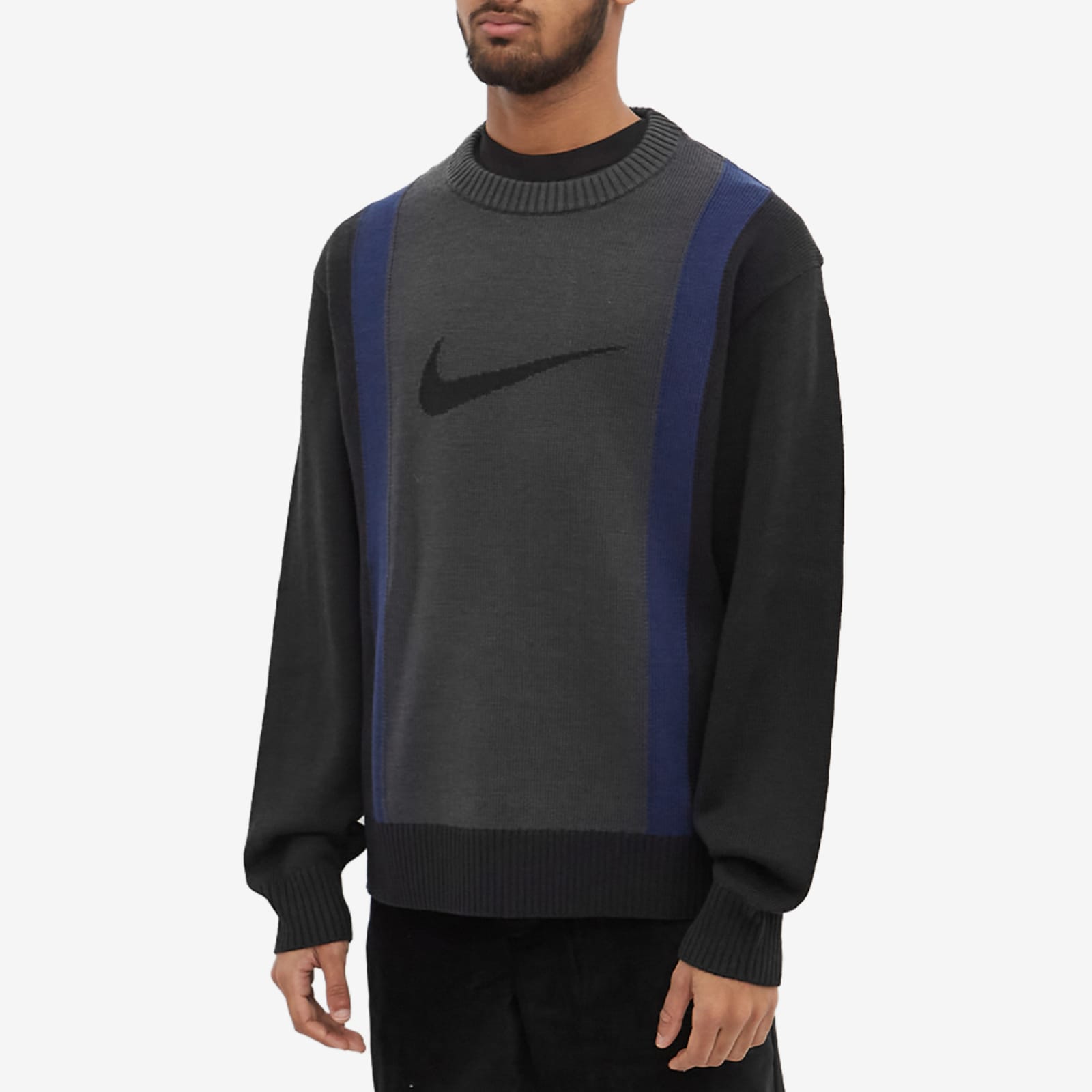 Nike SB Crew Knit Sweater - Black & Dark Smoke Grey