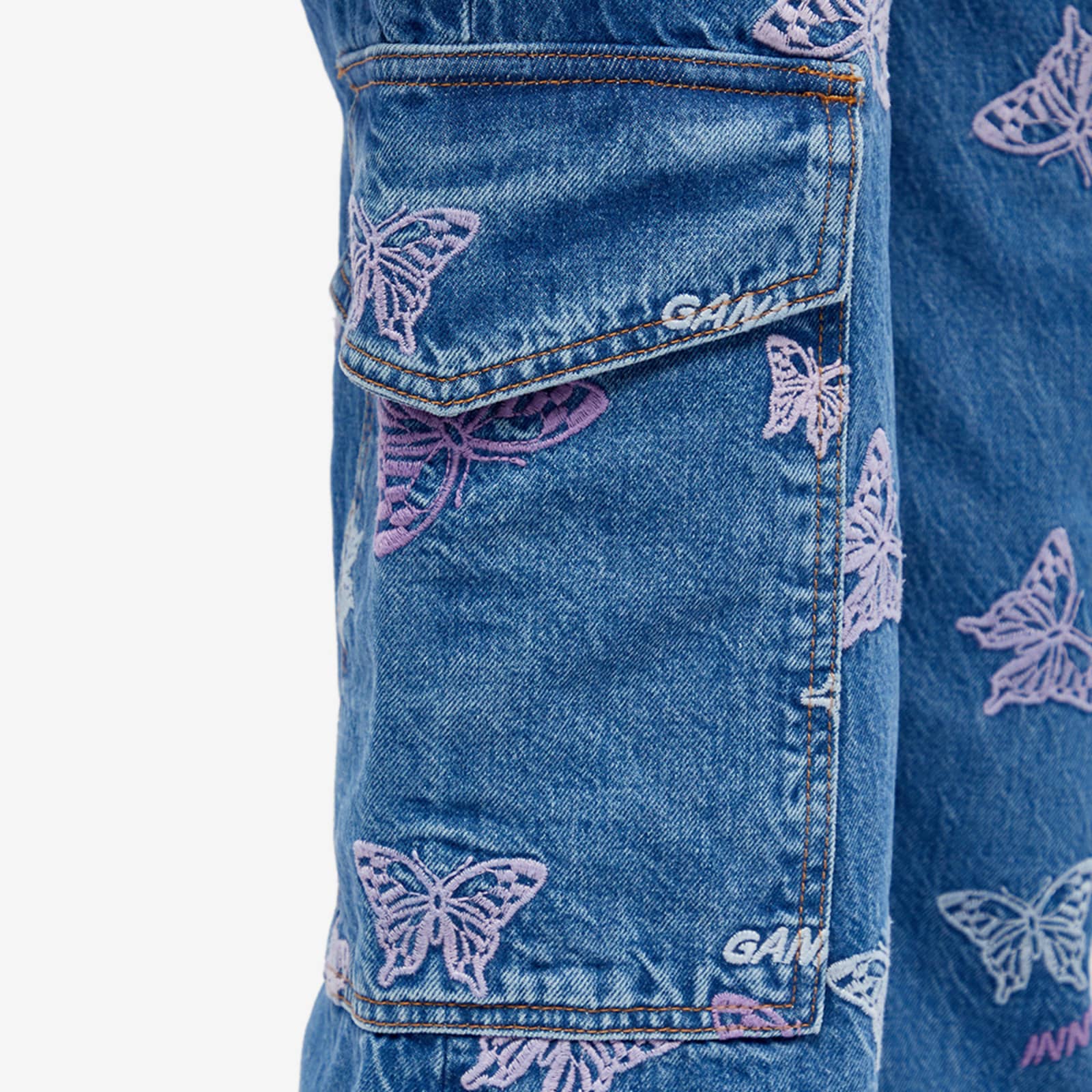 GANNI Embroidery Denim Butterfly Jeans Denim END. (CN)