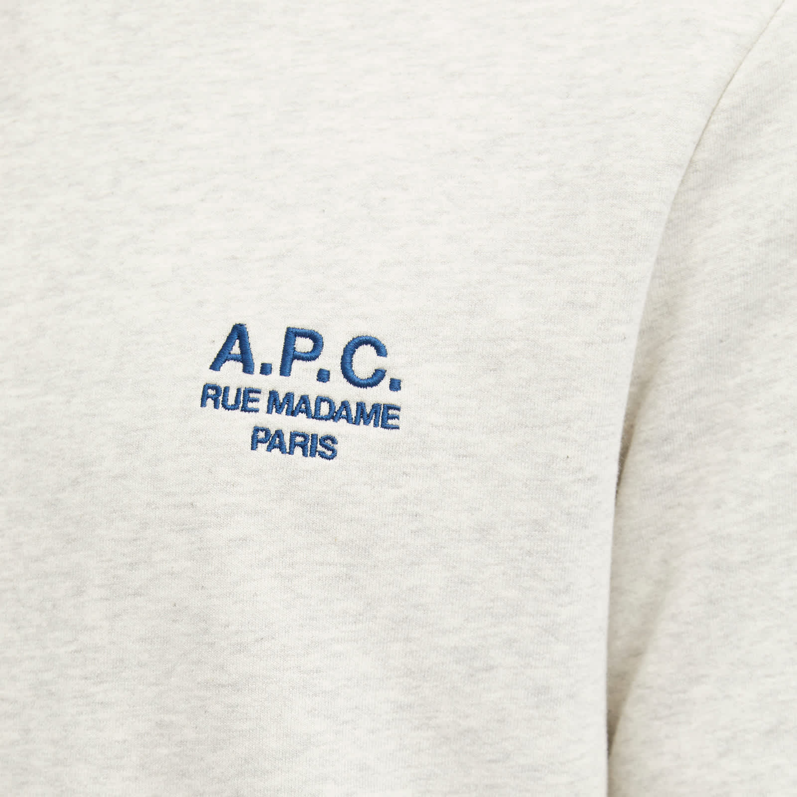 A.P.C. Rider Small Logo Crew Sweat - Ecru Heather