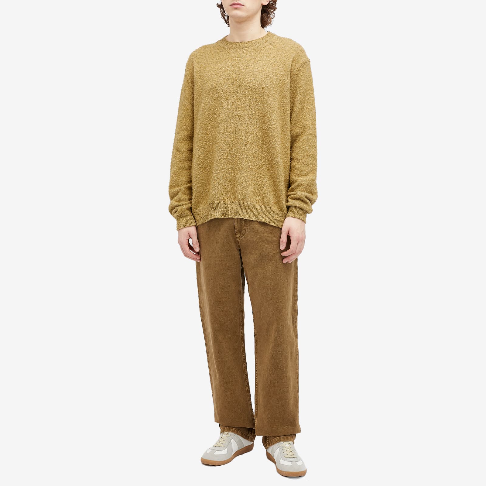 Maison Margiela Wool Cotton Crewneck Knit - Light Green