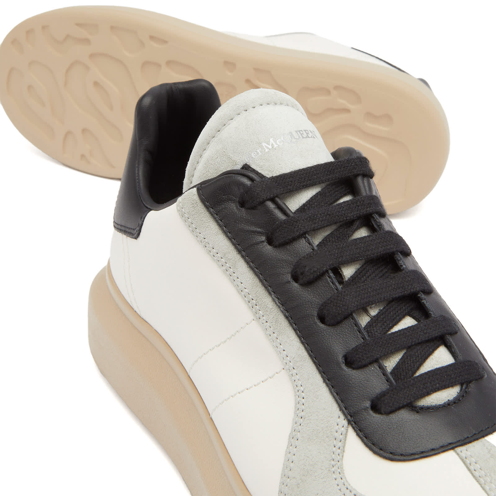 Alexander McQueen Exaggerate Sole Suede & Leather  Sneaker