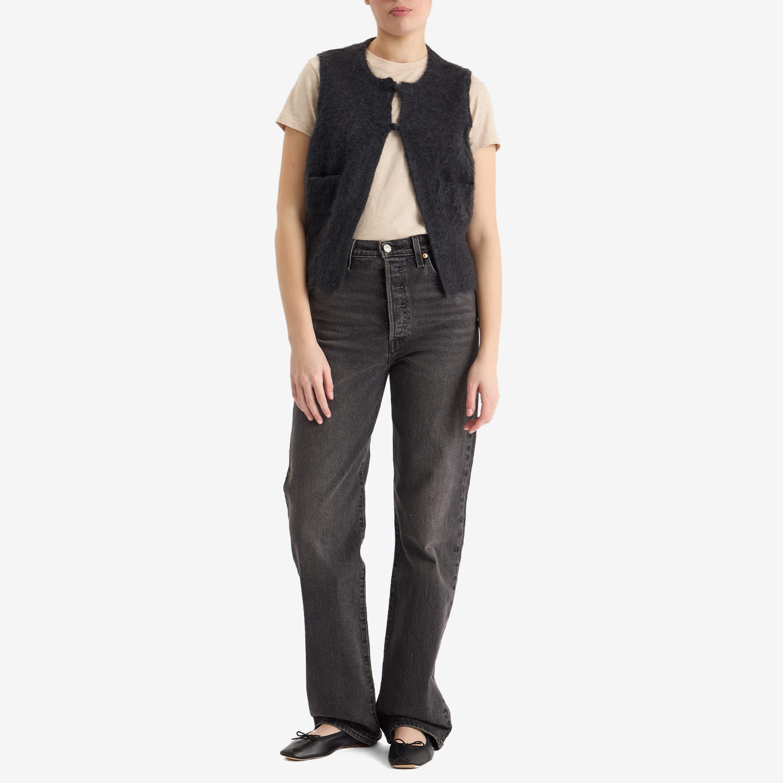 Levis Ribcage Full Length Jeans - Static Noise Overload