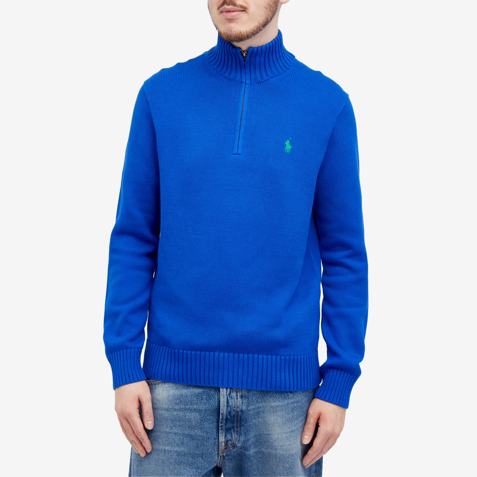Polo Ralph Lauren Half Zip Knit Jumper Sapphire Star END polo-ralph-lauren-half-zip-knit-jumper-sapphire-star-end