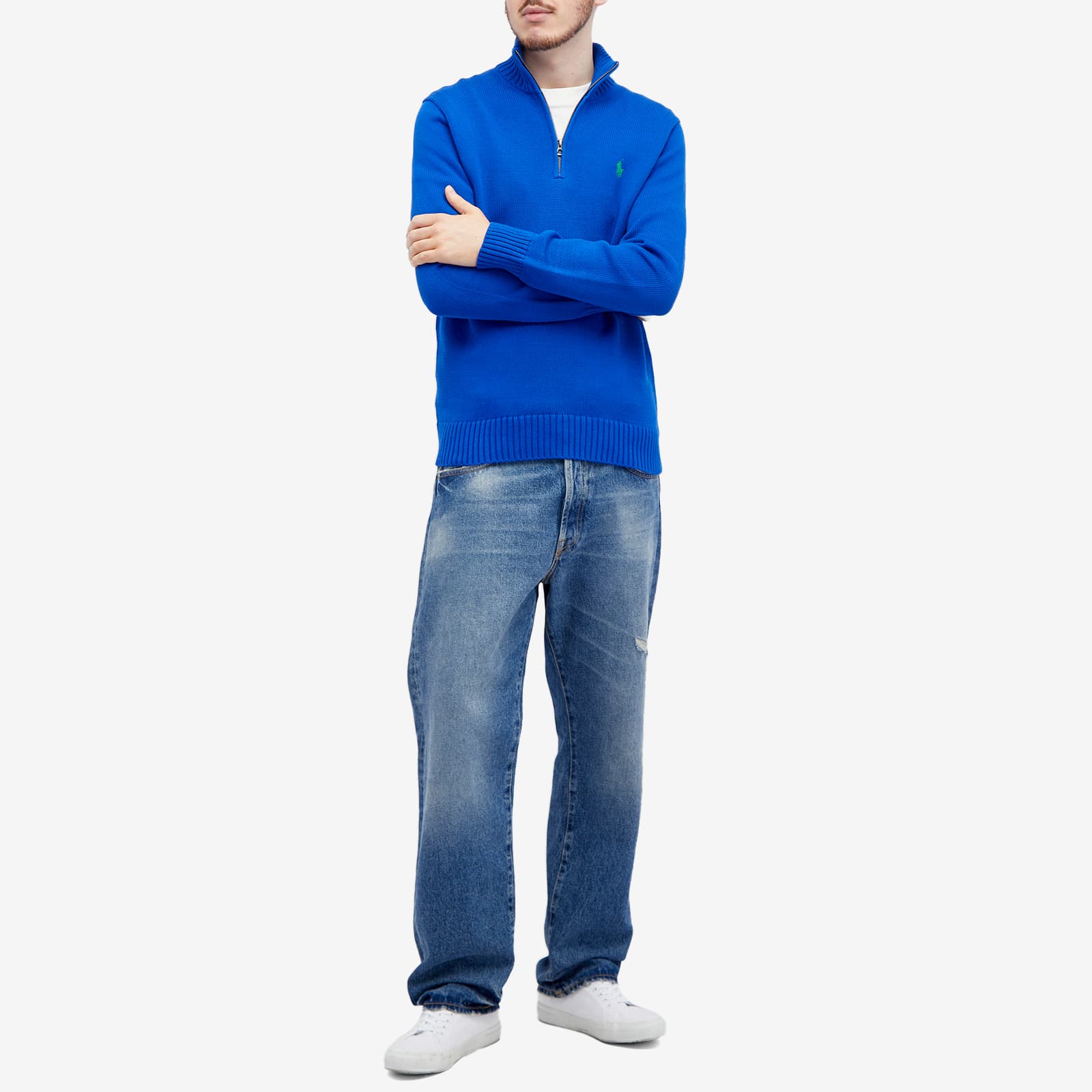 Polo Ralph Lauren Half Zip Knit Jumper Sapphire Star END polo-ralph-lauren-half-zip-knit-jumper-sapphire-star-end