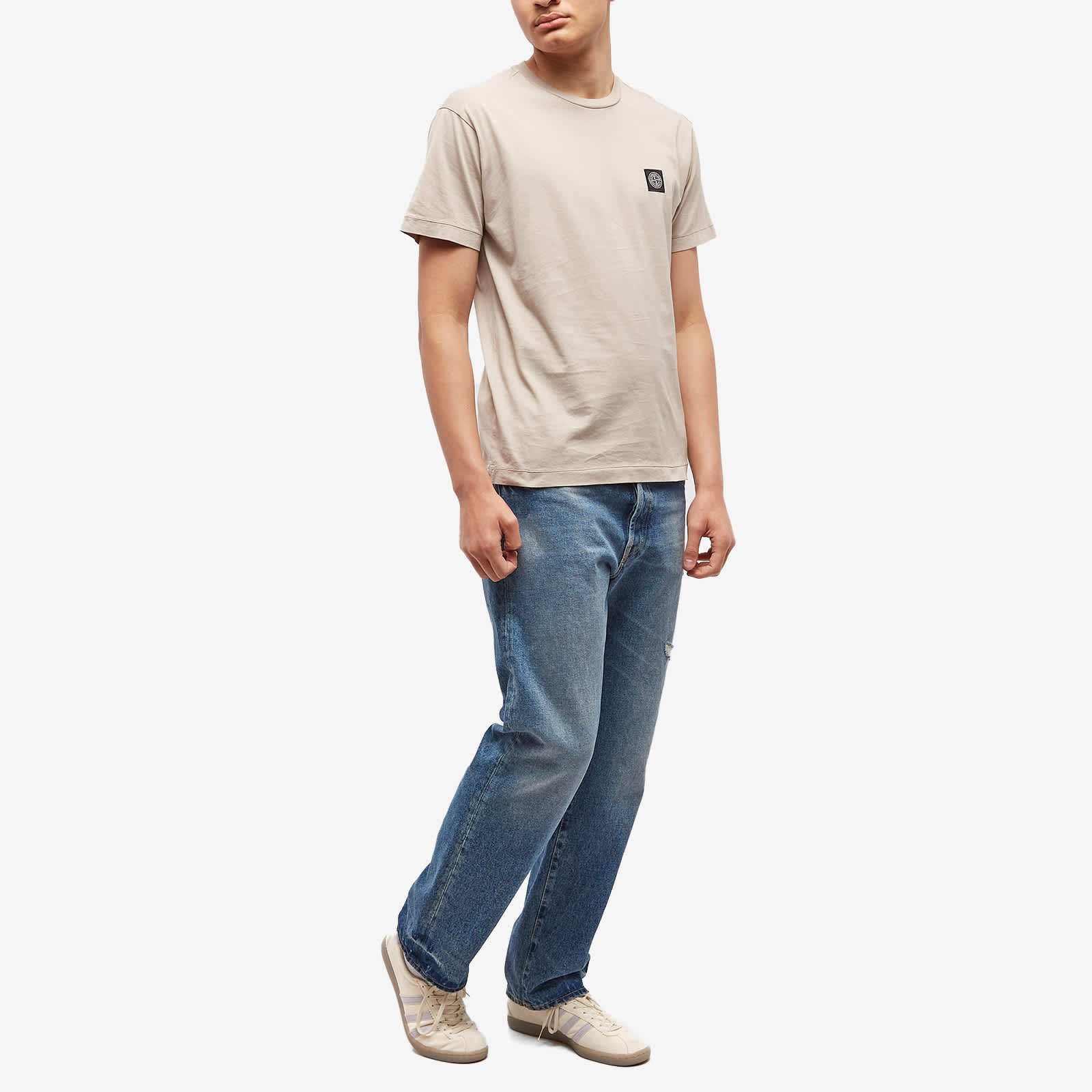 Stone Island Patch T-Shirt - Dove Grey