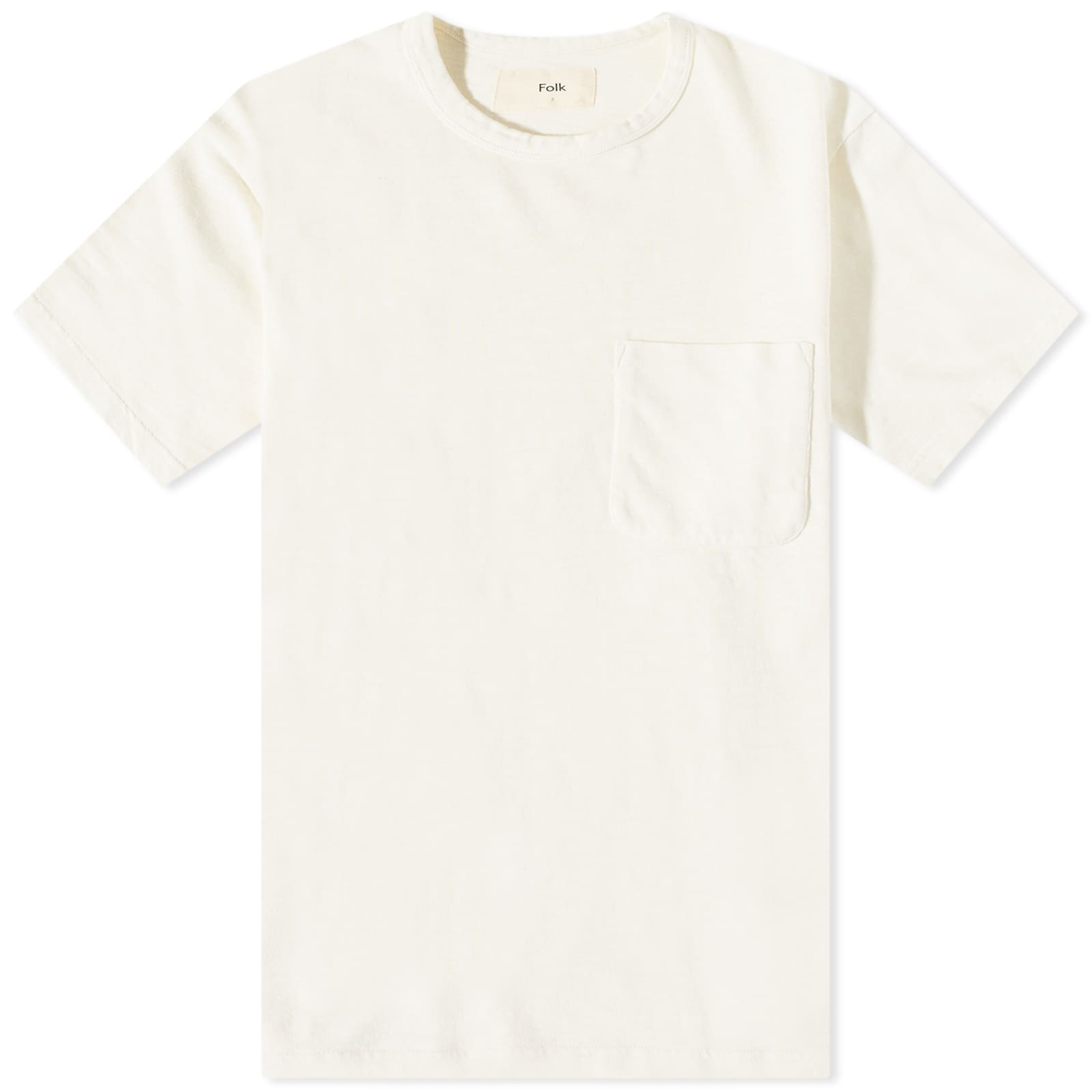 Folk Slub Pocket T-Shirt - Off White