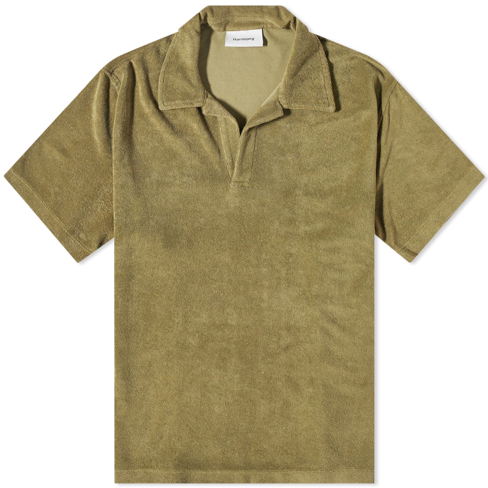 Harmony Tao Terry Cloth Polo Shirt Khaki END.