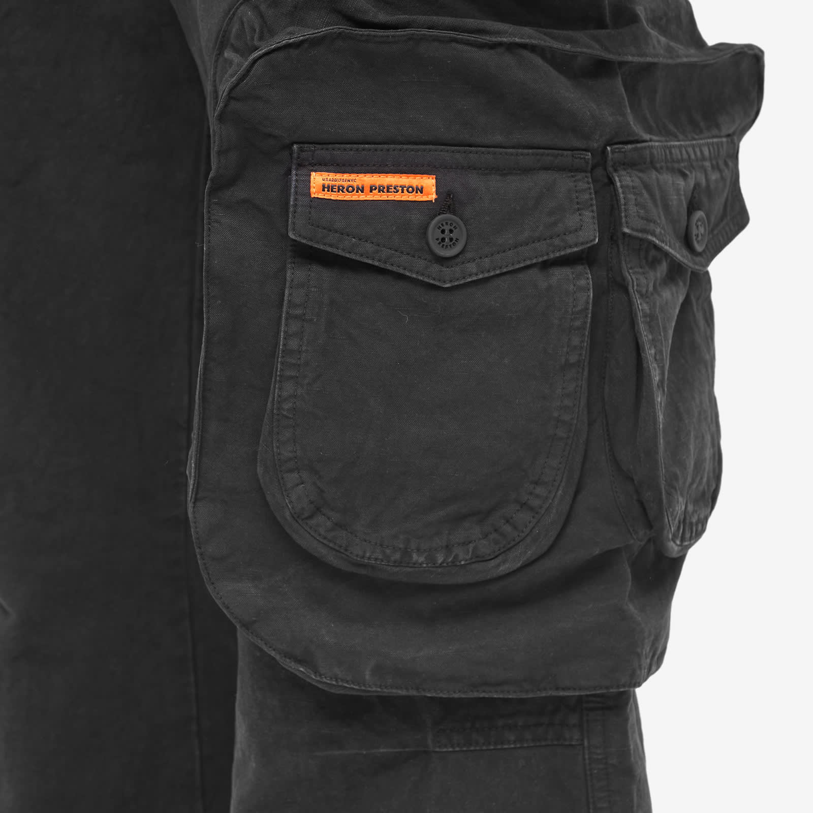 Heron Preston Canvas Cargo Pants Black END.