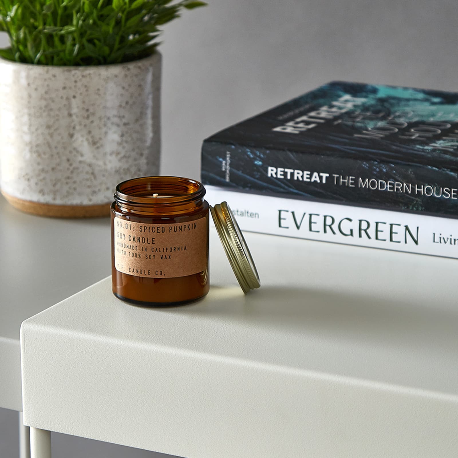 P.F. Candle Co No.01 Spiced Pumpkin Mini Soy Candle 3.5oz. END. (GB)