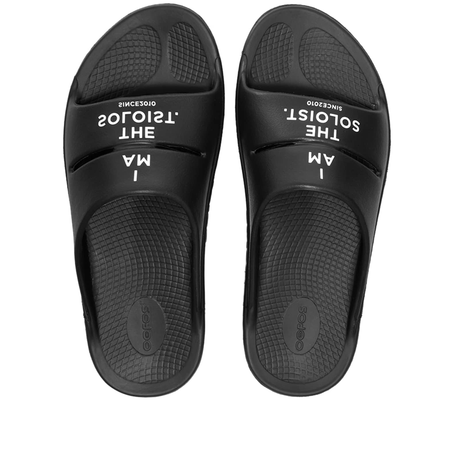 TAKAHIROMIYASHITA TheSoloist. x OOFOS Signature Slide Black & White | END.