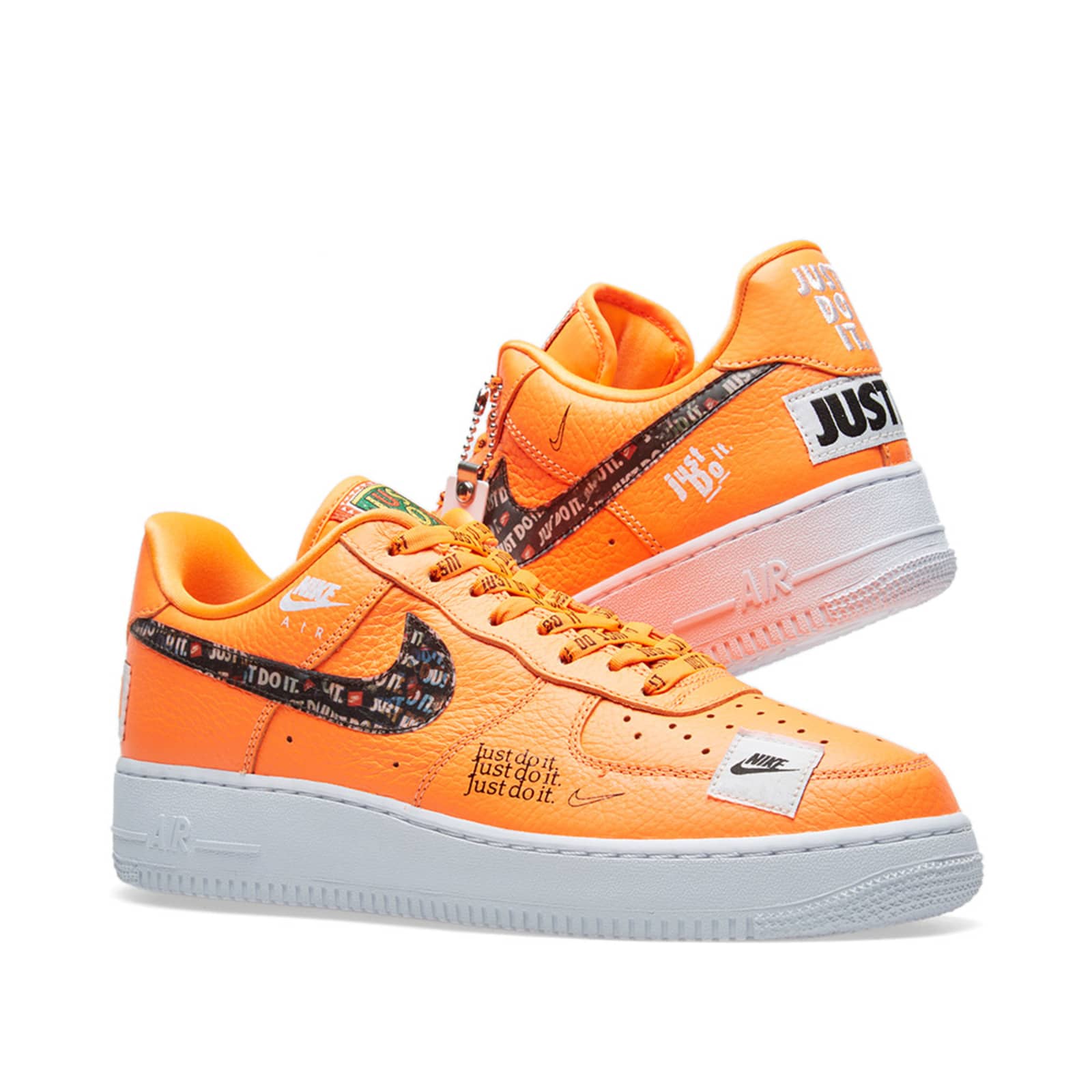 black white and orange air force 1