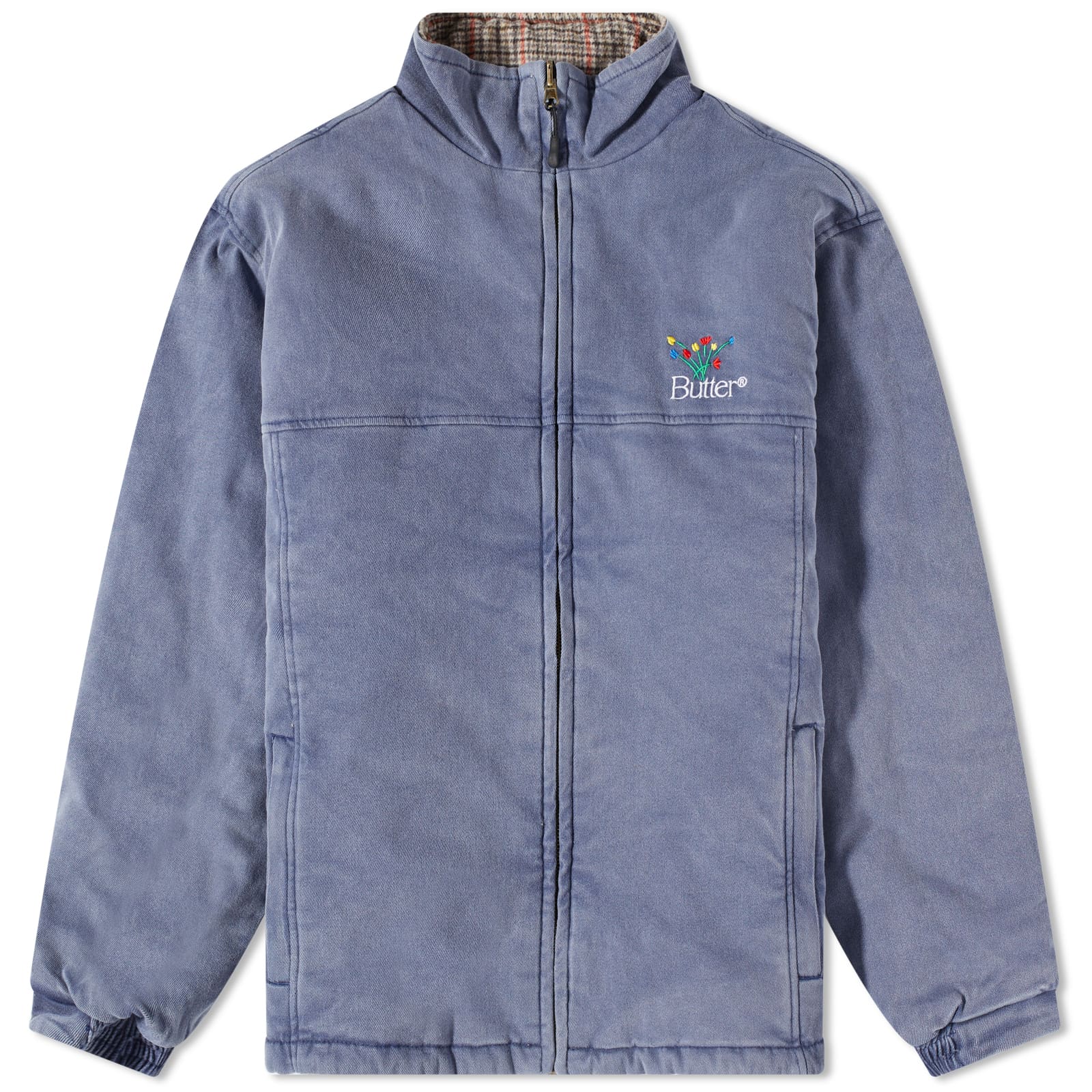 Butter Goods Reversible Boquet Zip Through Jacket Navy END. (US)